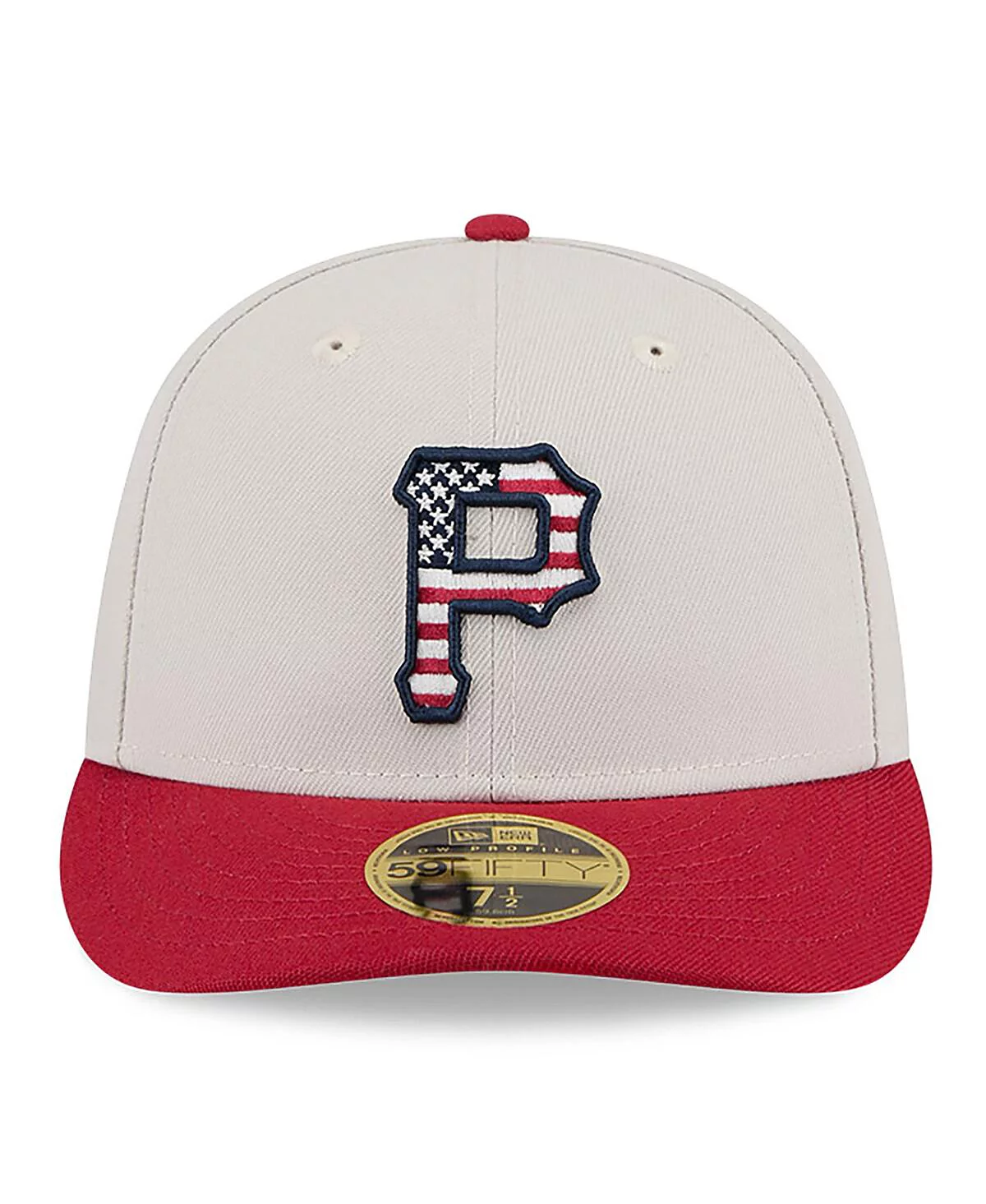 New Era Mens Red Pittsburgh Pirates 2024 Fourth of July Low Profile 59FIFTY Fitted Hat 6890₽