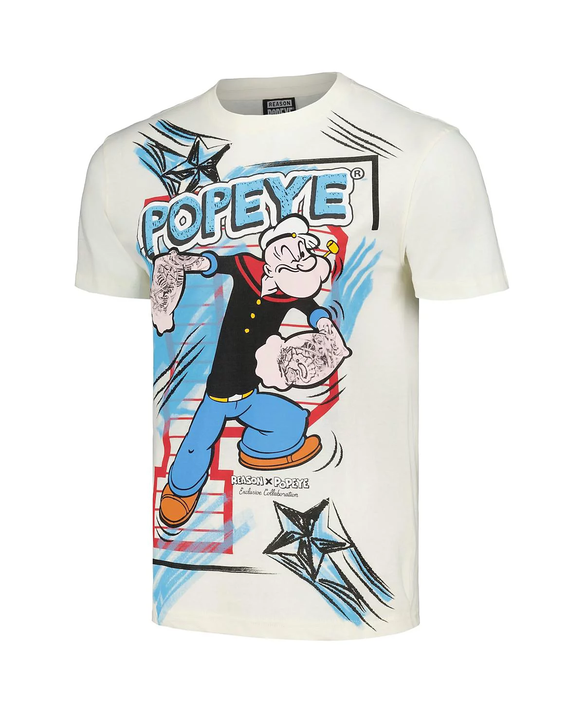 Reason Men's and Women's Cream Popeye Retro T-Shirt