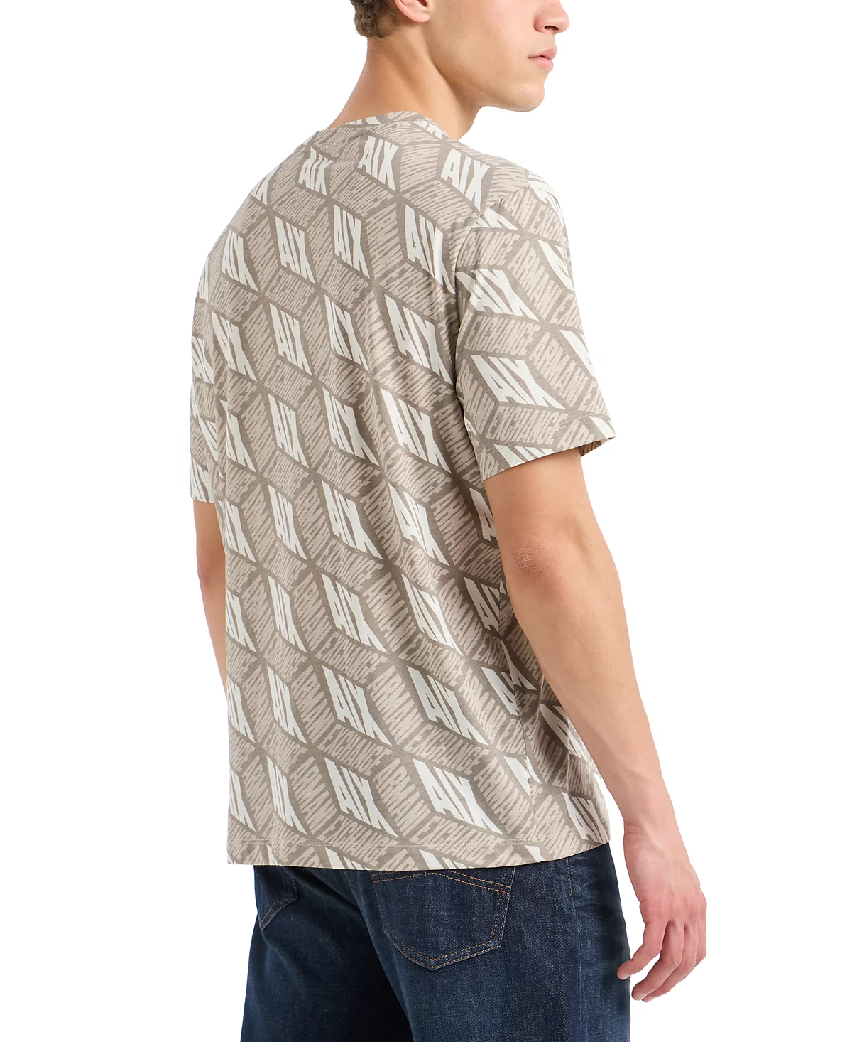 AX Armani Exchange Mens Short Sleeve Crewneck 3D Graphic T-Shirt 5690₽