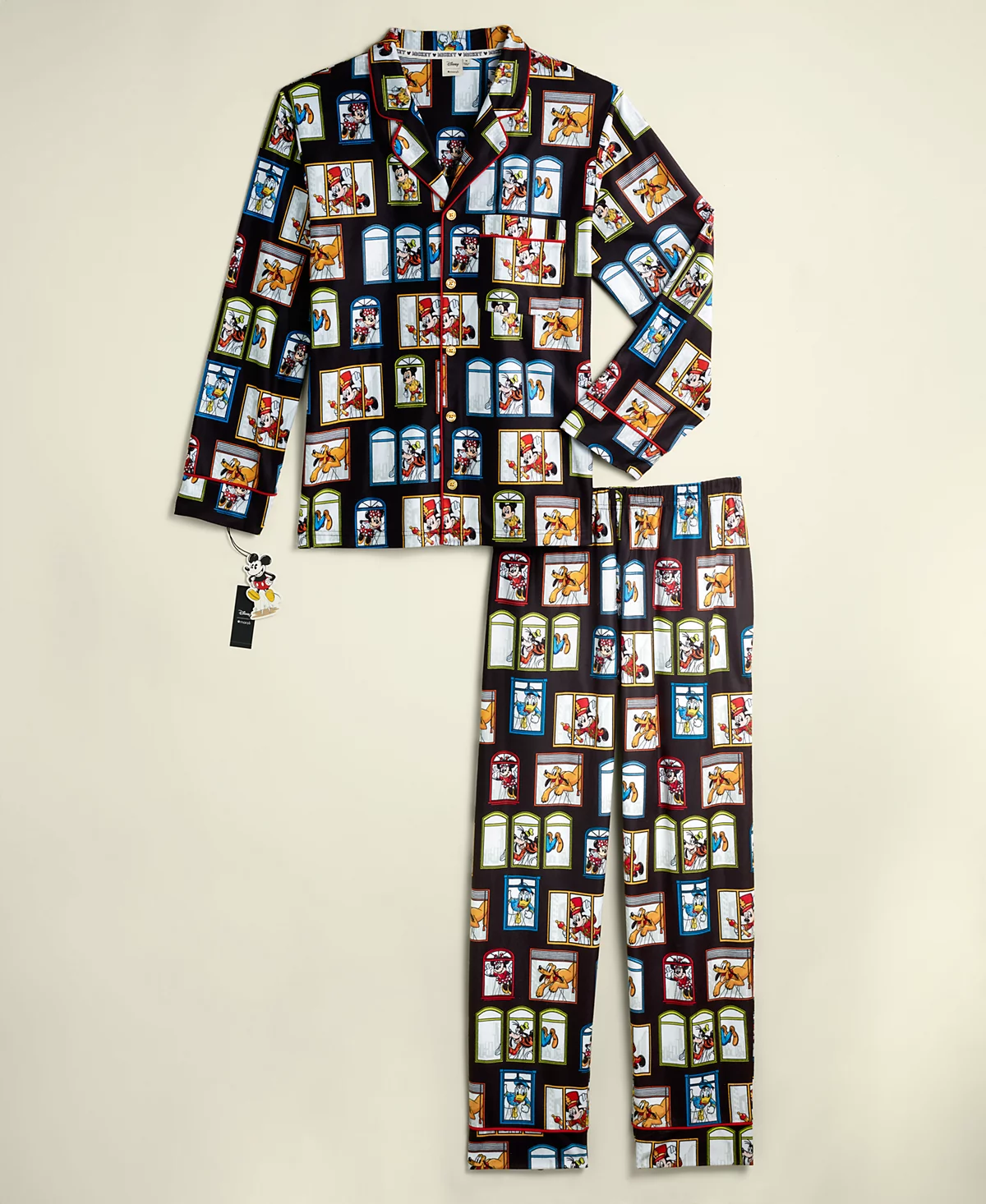 Disney | Macy's Men's 2-Pc Balloon Windows Notch-Collar Matching Family Pajamas Set, Exclusively at Macy's