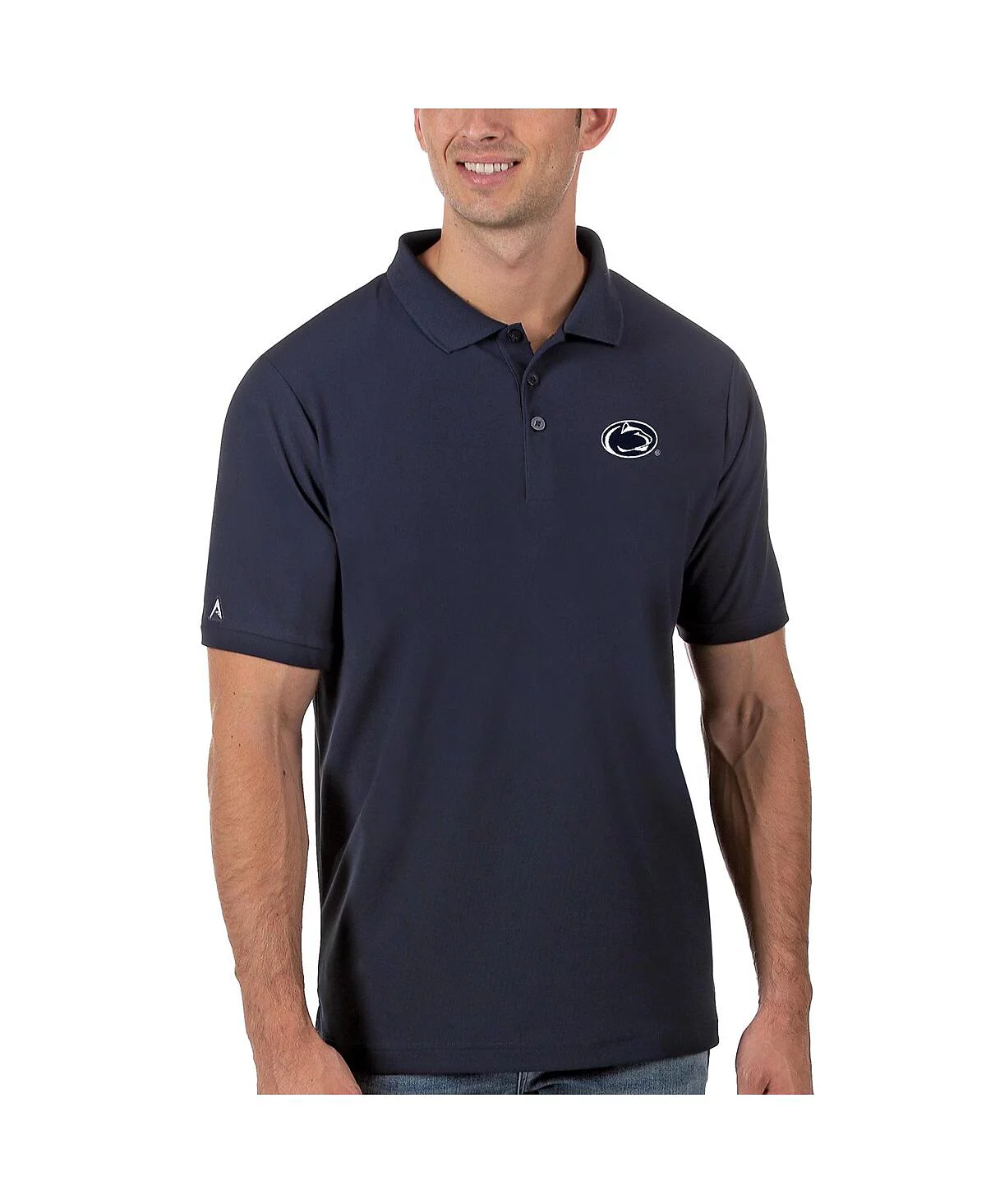 Antigua Mens Navy Penn State Nittany Lions Legacy Pique Polo 9090₽