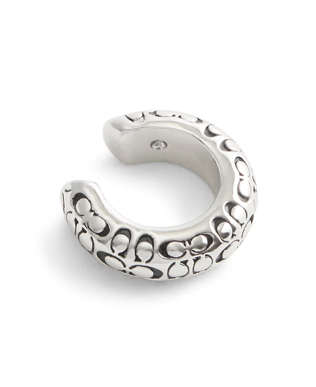 COACH Rhodium Signature Quilted Cuff Earrings 10490₽