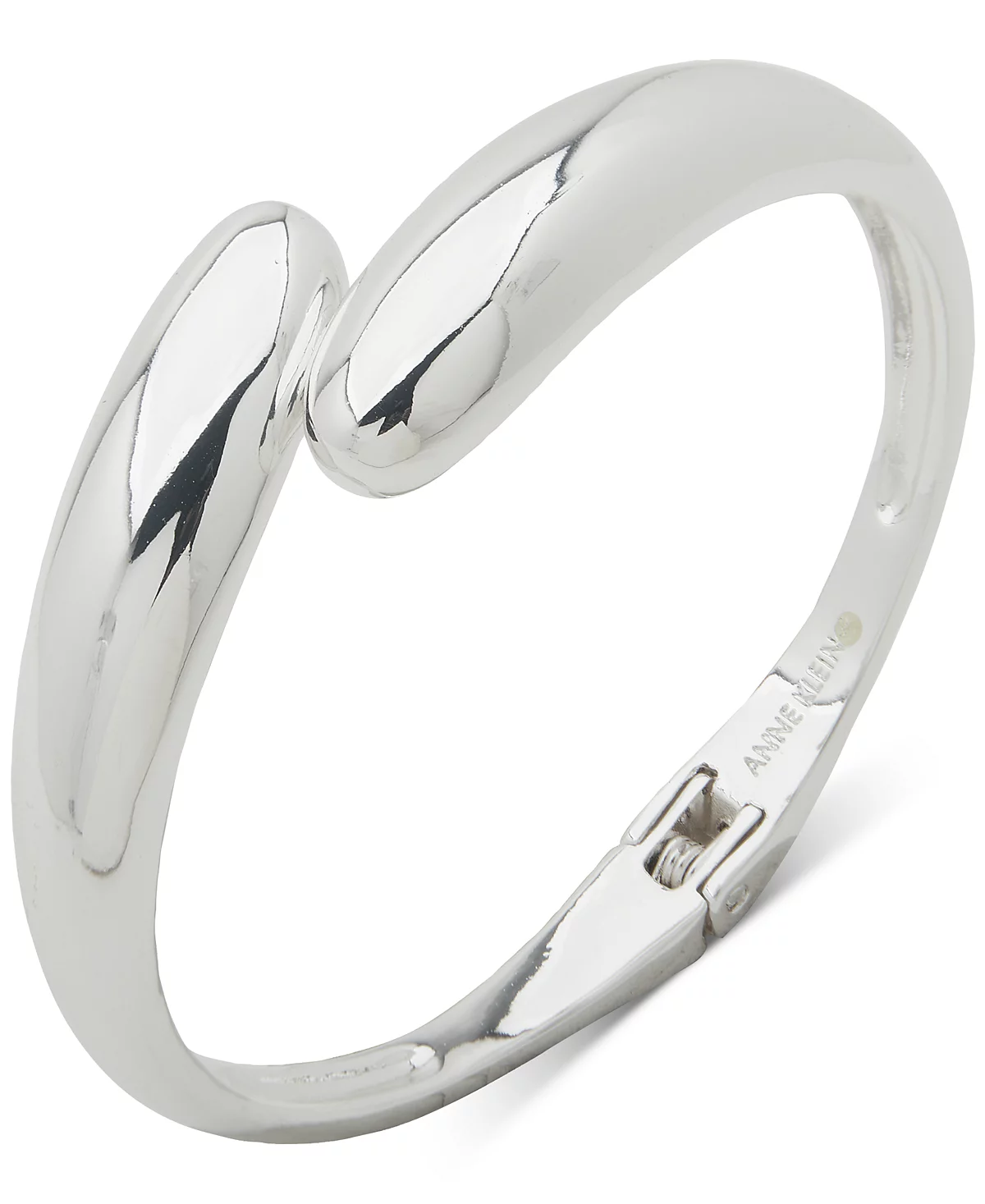 Anne Klein Silver-Tone Open Spring Hinge Bangle Bracelet 6690₽