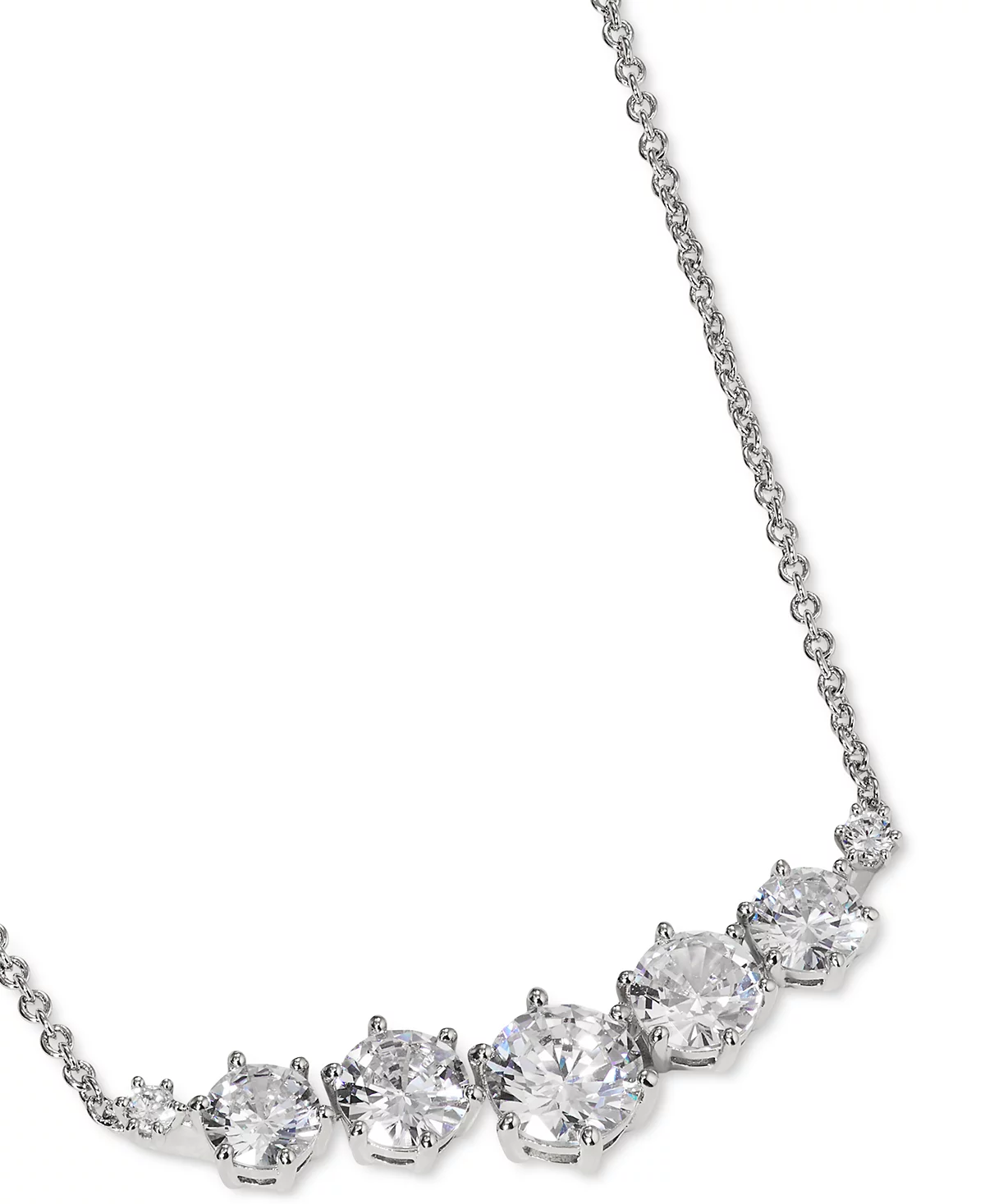 Eliot Danori Rhodium-Plated Cubic Zirconia Statement Necklace 16 2 extender Created for Macys 12390₽