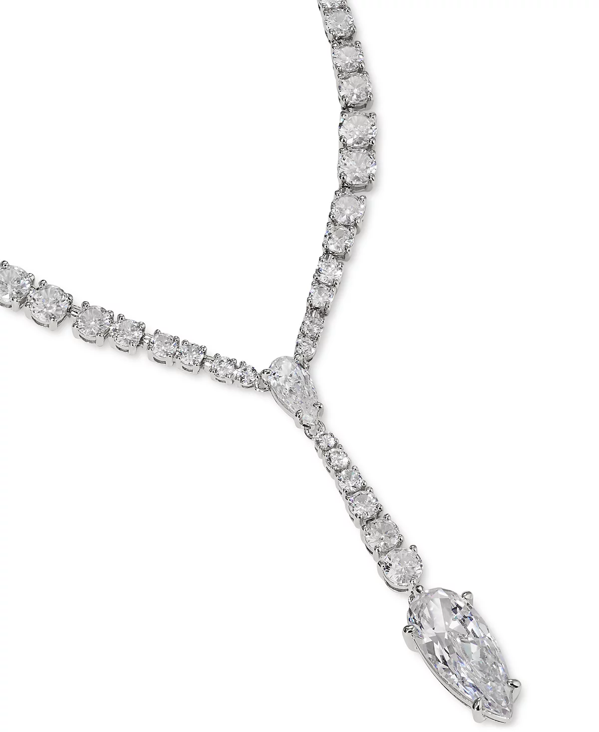 Eliot Danori Rhodium-Plated Cubic Zirconia Lariat Necklace 16 2 extender Created for Macys 28590₽