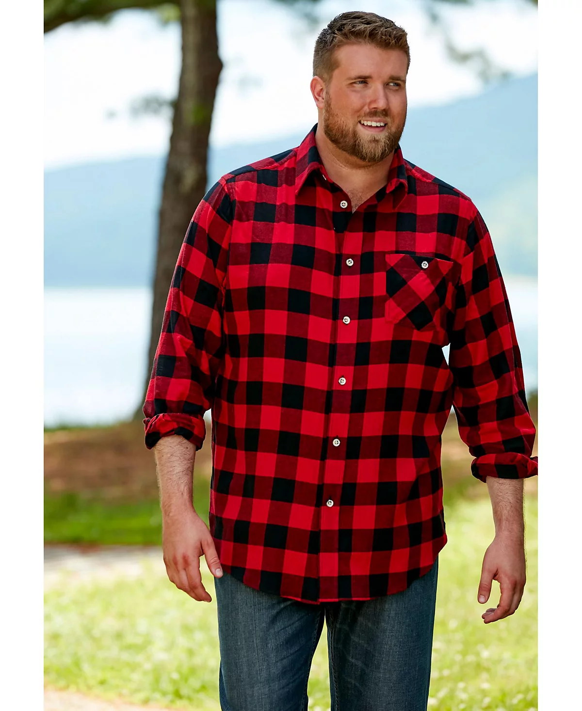 KingSize Big - Tall Boulder Creek by Flannel Shirt 8090₽