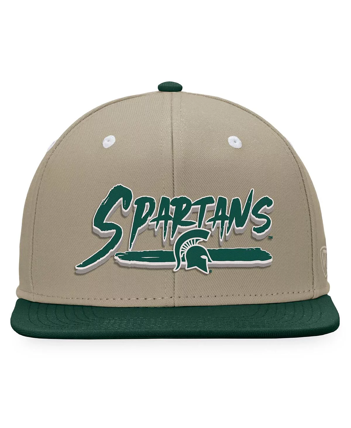 Top of the World Mens KhakiGreen Michigan State Spartans Land Snapback Hat 4190₽