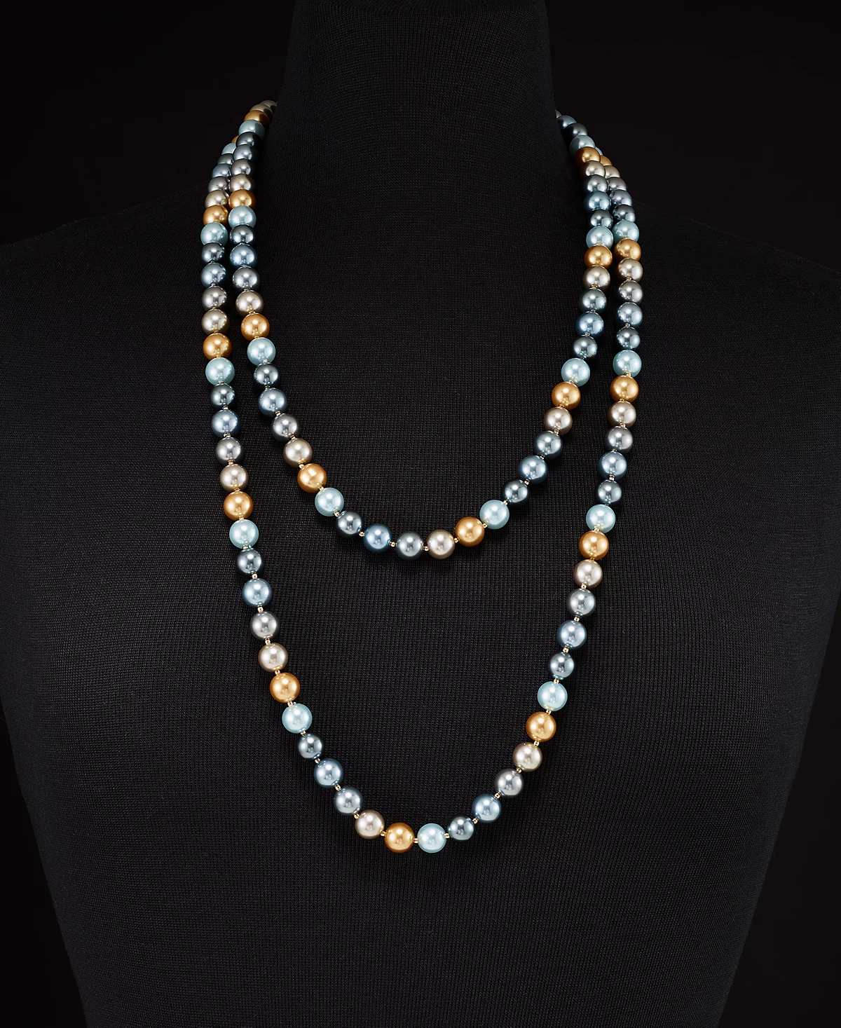 Charter Club Gold-Tone Bead - Color Imitation Pearl 60 Strand Necklace Created for Macys 7490₽