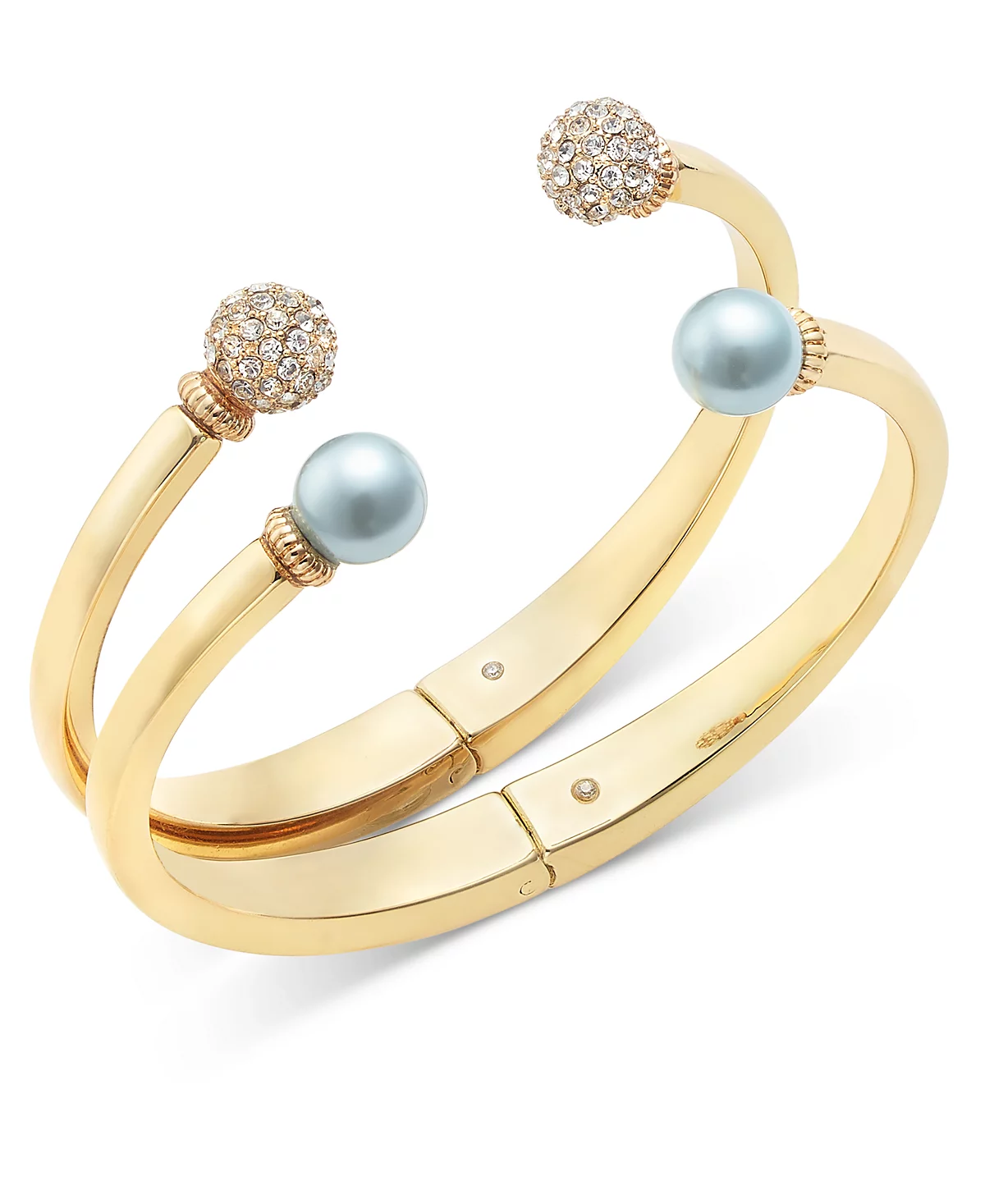 Charter Club Gold-Tone 2-Pc Set Pav Fireball - Color Imitation Pearl Cuff Bracelet Created for Macys 4490₽
