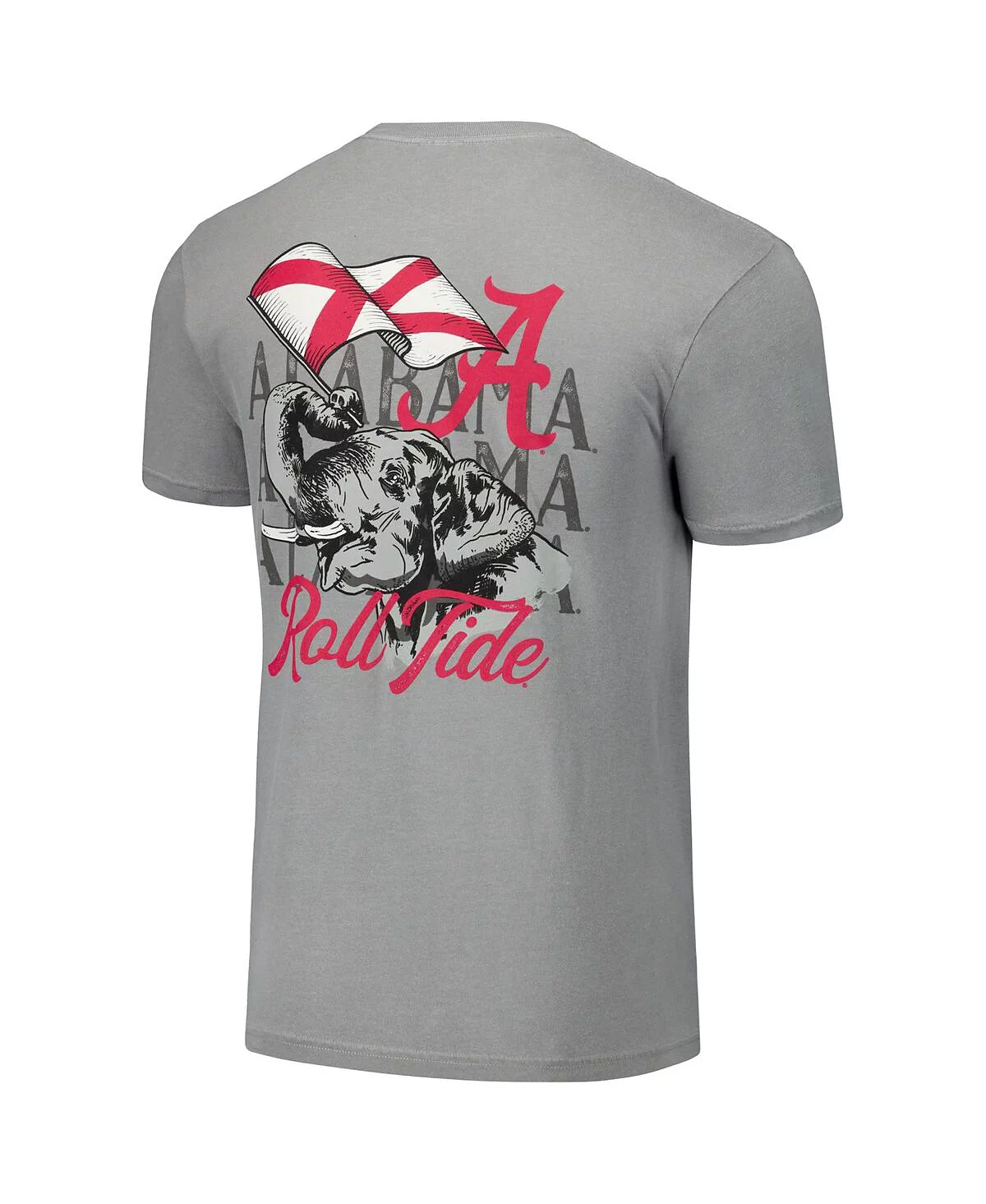 Men's and Women's Gray Alabama Crimson Tide Hyper Local Elephant Flag T-Shirt