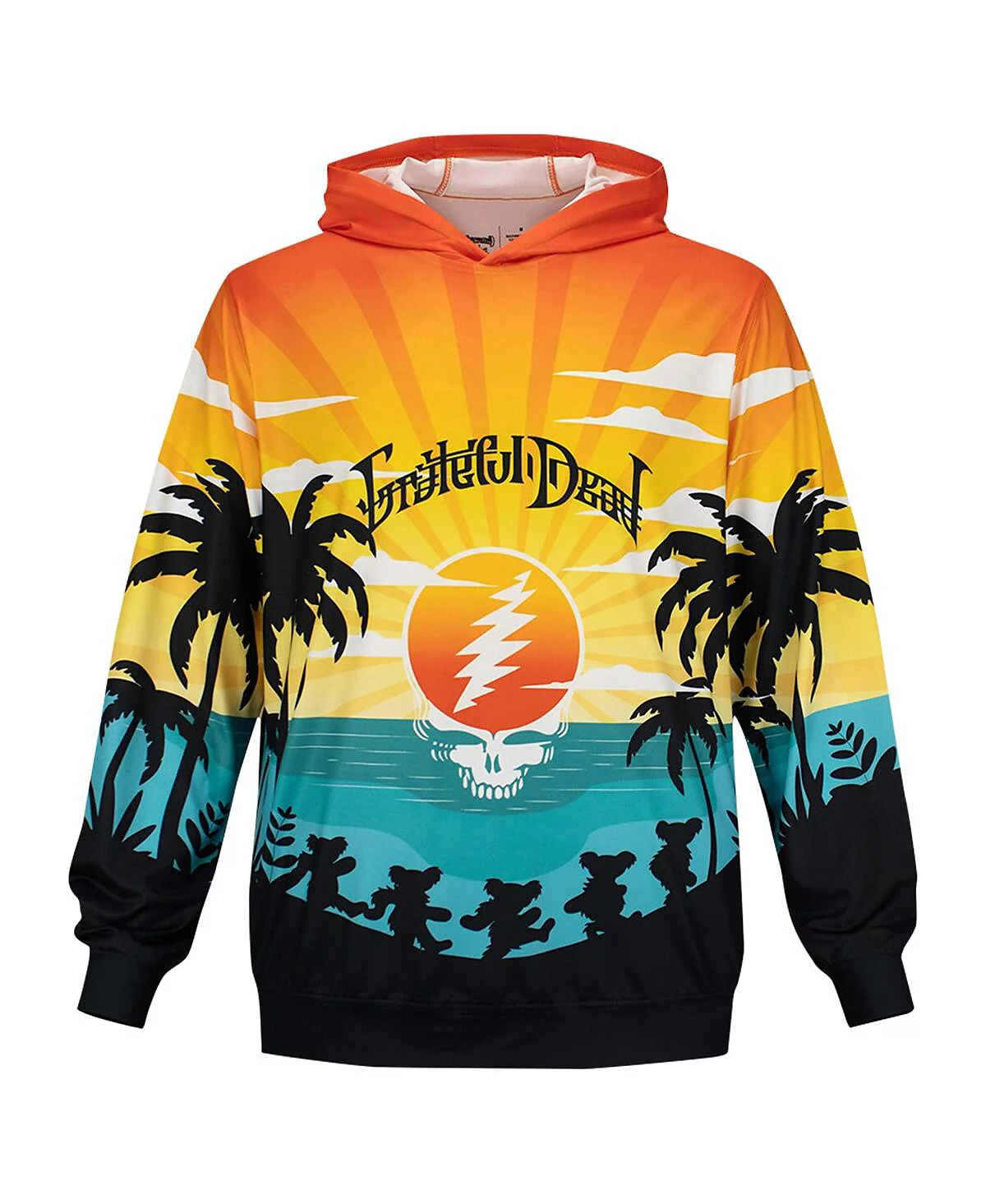 Section 119 Mens and Womens Orange the Grateful Dead Rising Sun Stealie Pullover Hoodie 13690₽