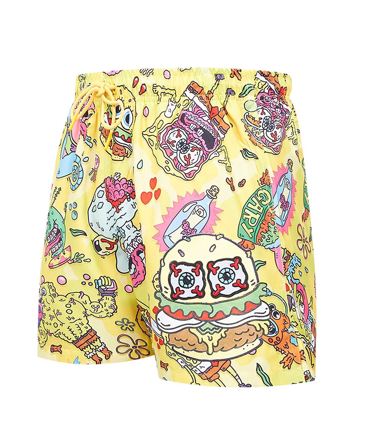 Freeze Max Mens Yellow SpongeBob SquarePants Krabby Patty Bob Shorts 9290₽