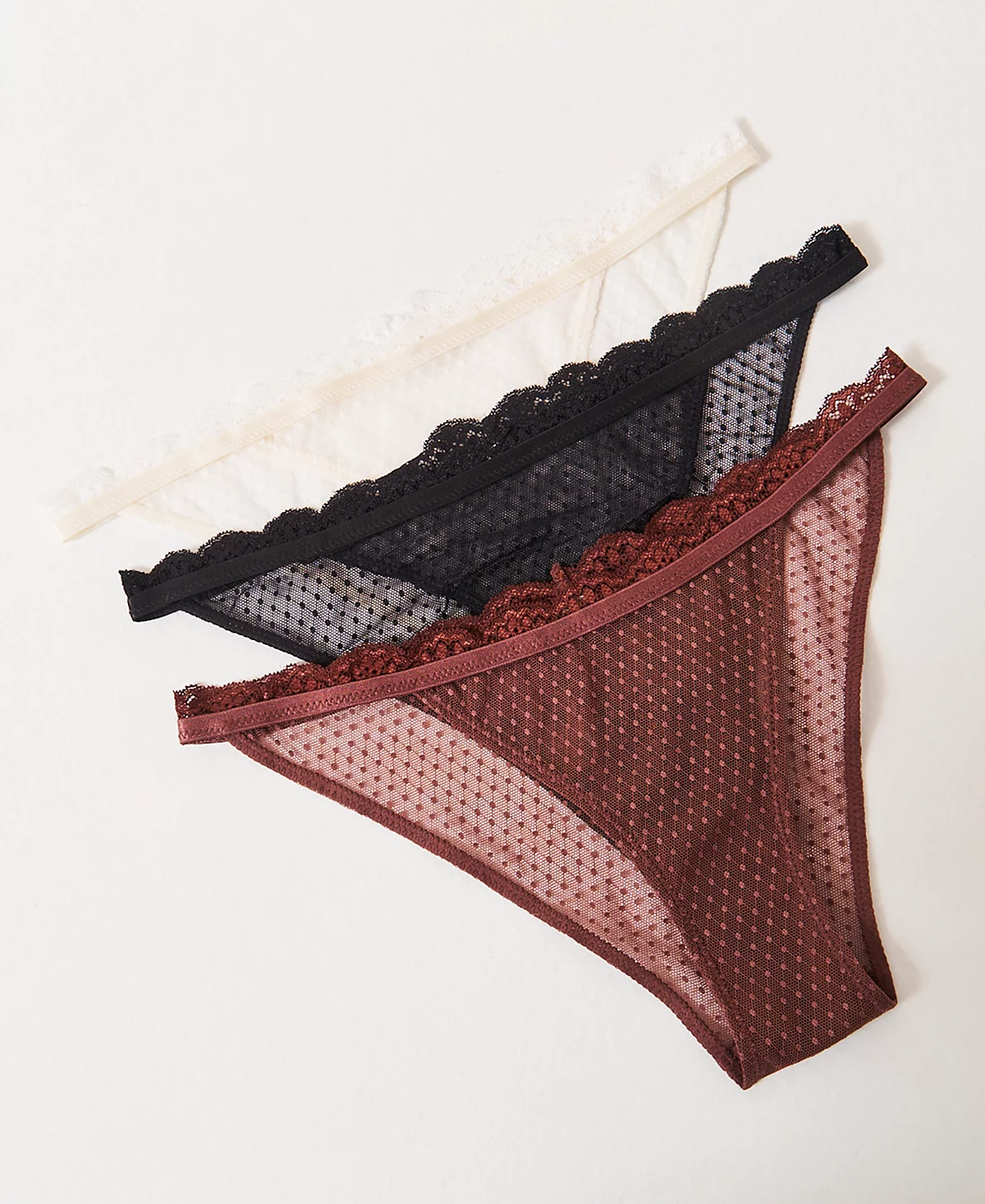 Женское нижнее белье Free People 3-Pk. Нижнее белье-бикини в середине недели