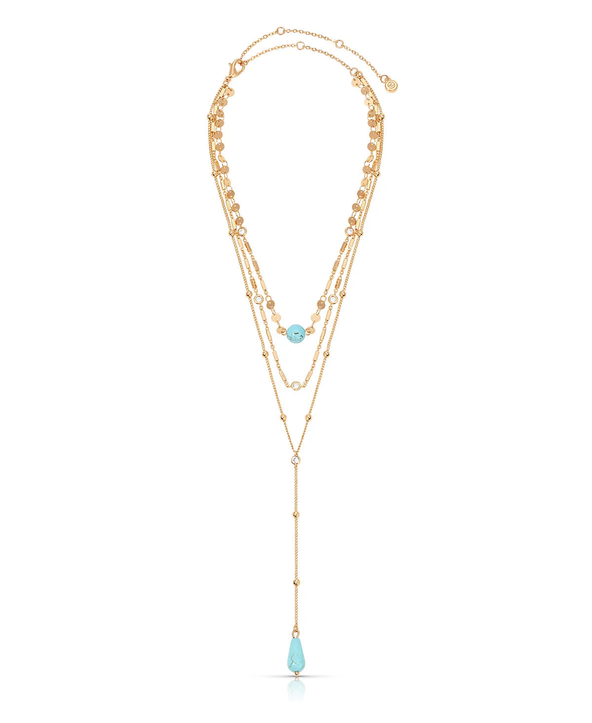 ETTIKA Turquoise 18k Gold Plated Multi-Chain Choker 9490₽