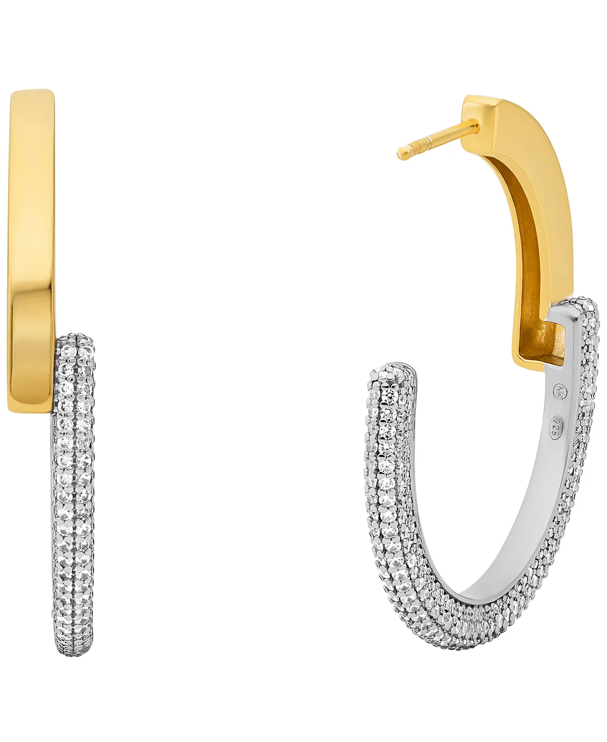 Michael Kors 14K Gold-Plated Sterling Silver Hoop Earrings 42790₽