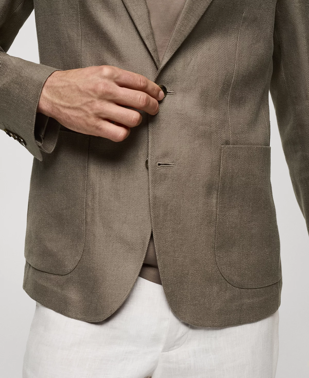 MANGO Mens Linen Suit Blazer 15190₽