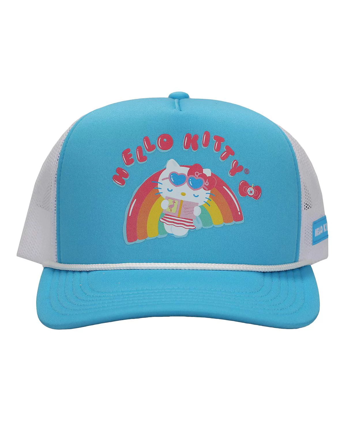 Hello Kitty Mens Rainbow Pool Float Light Blue Foam Trucker Hat 2090₽
