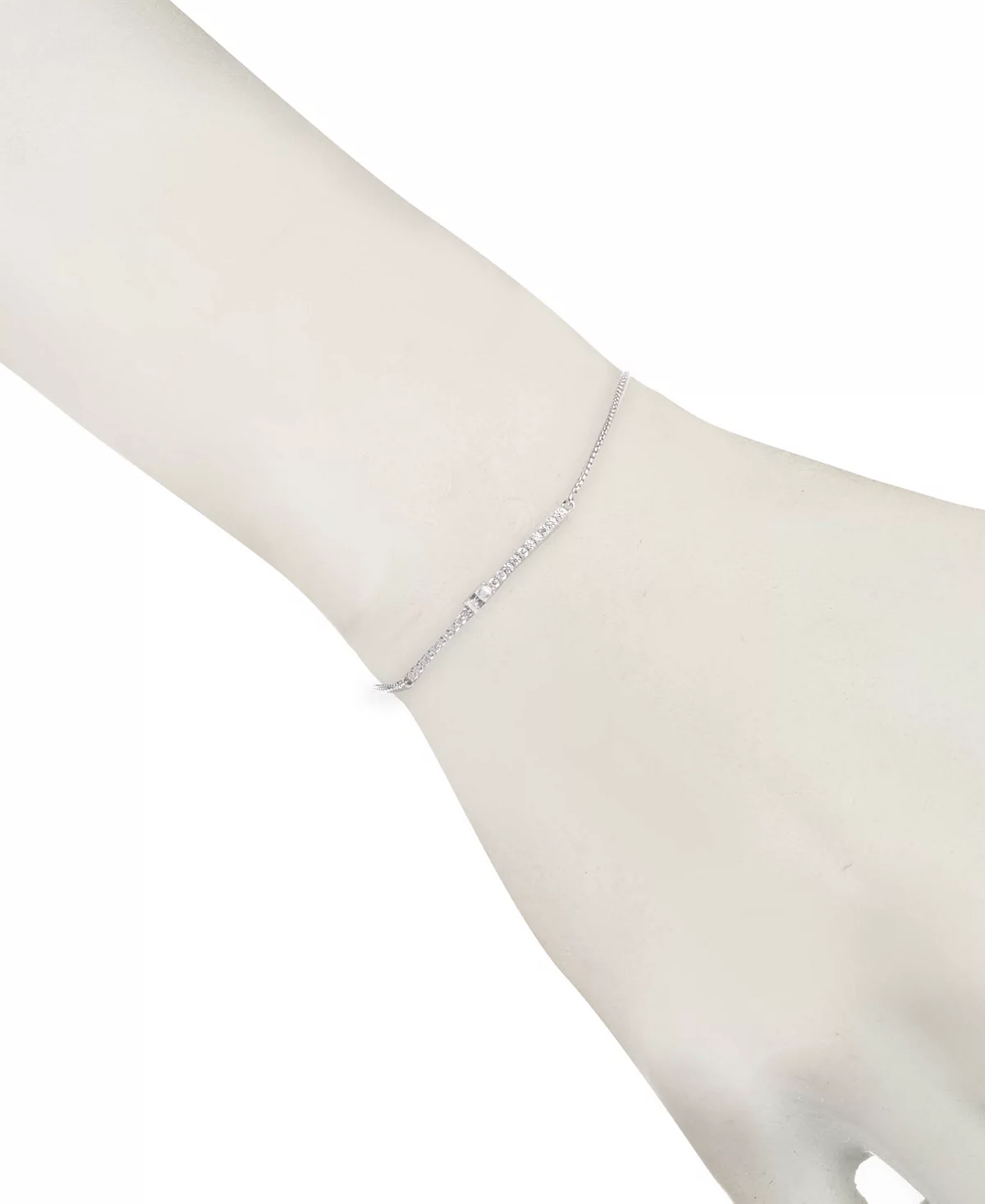 Lauren Ralph Lauren Sterling Silver Cubic Zirconia Slider Bracelet