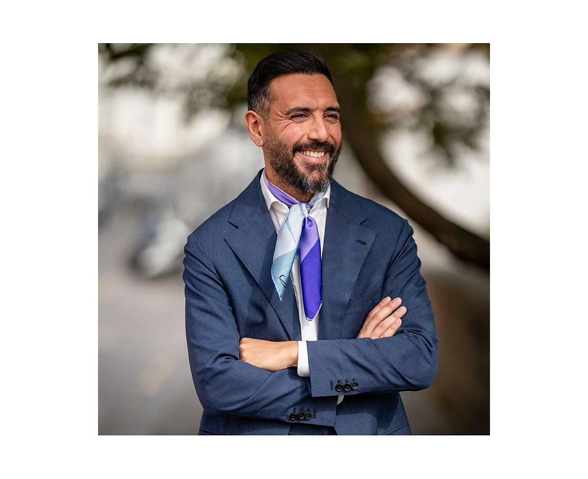 Jazz - Hand Rolled Silk Neckerchief for Men