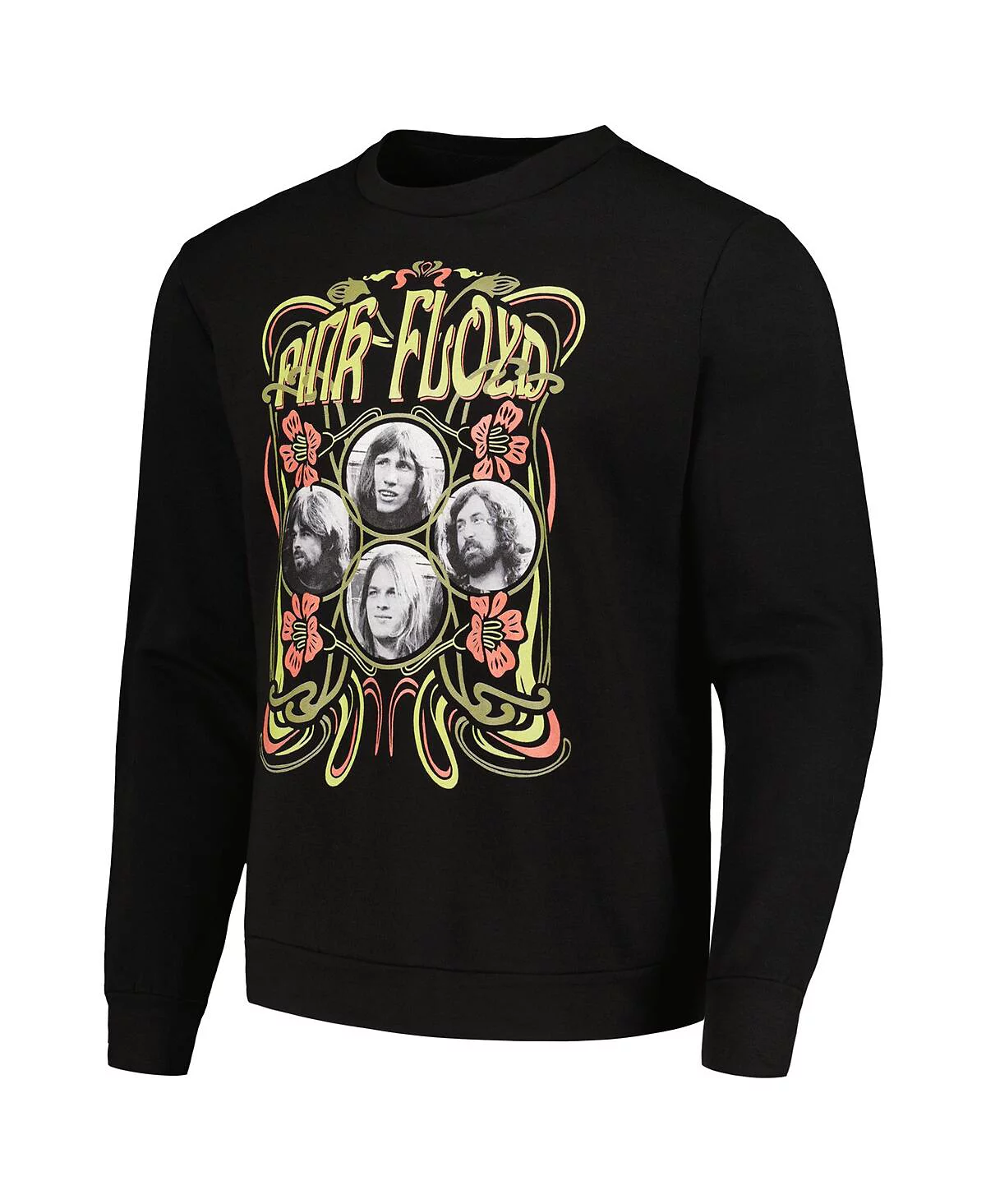 Ripple Junction Men's and Women's Black Pink Floyd Graphic Fleece Sweatshirt