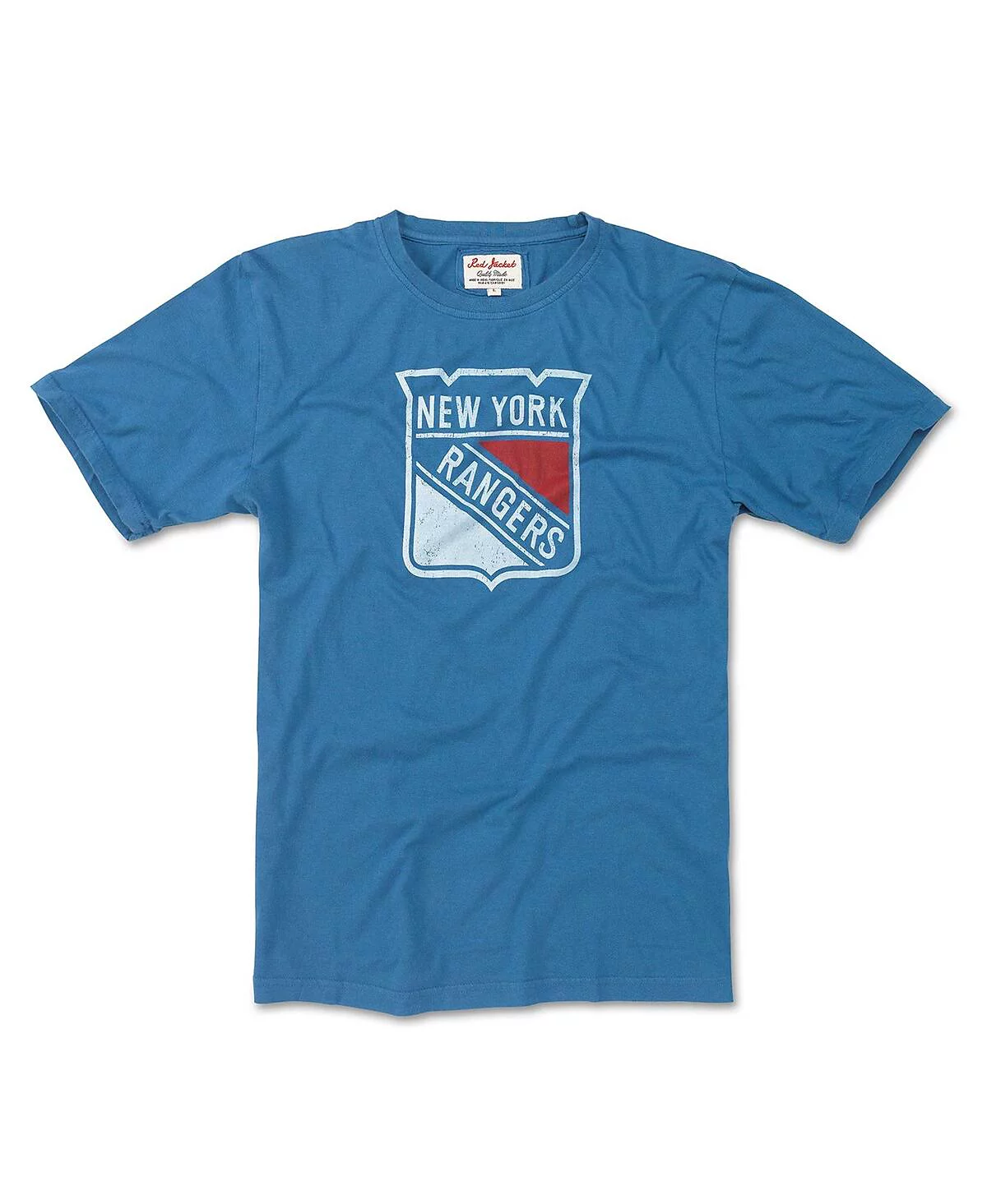 American Needle Mens Blue New York Rangers Brass Tacks T-Shirt 6090₽