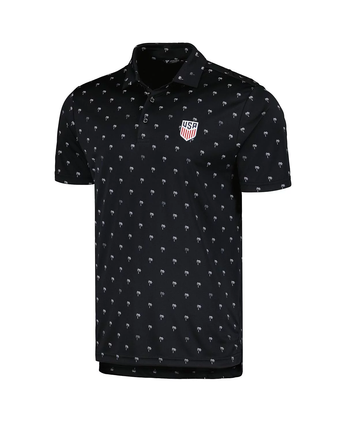 Levelwear Men's Black USMNT Groove Performance Polo