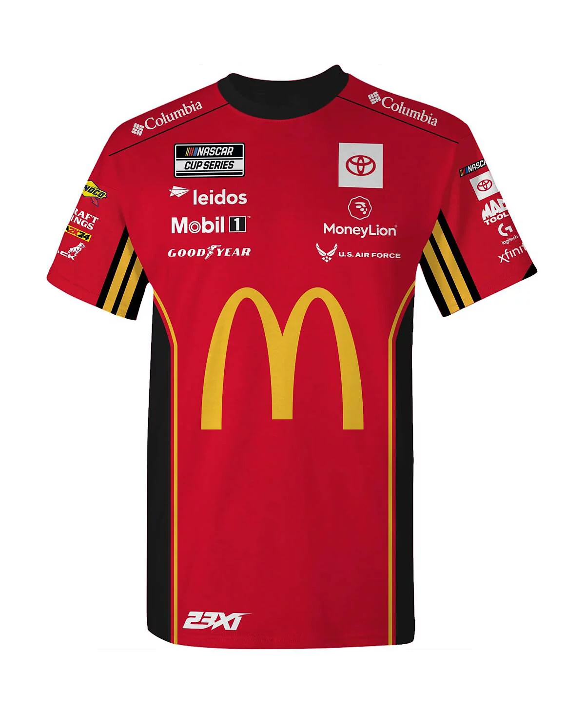 Checkered Flag Sports Men’s Red/Black Bubba Wallace McDonald's Uniform T-Shirt