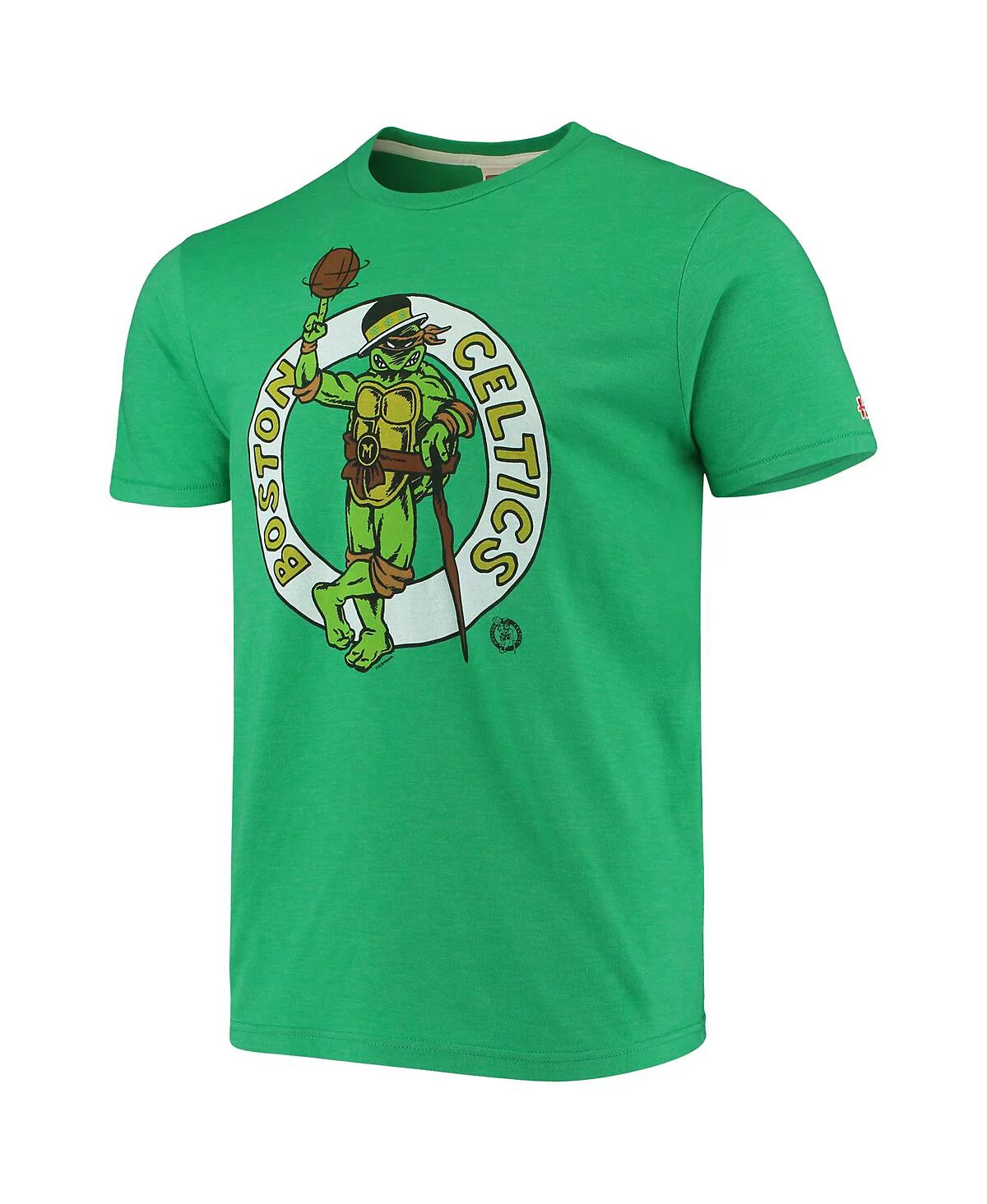 Homage Men's Kelly-Green Boston Celtics NBA x Teenage Mutant Ninja Turtles Tri-Blend T-Shirt