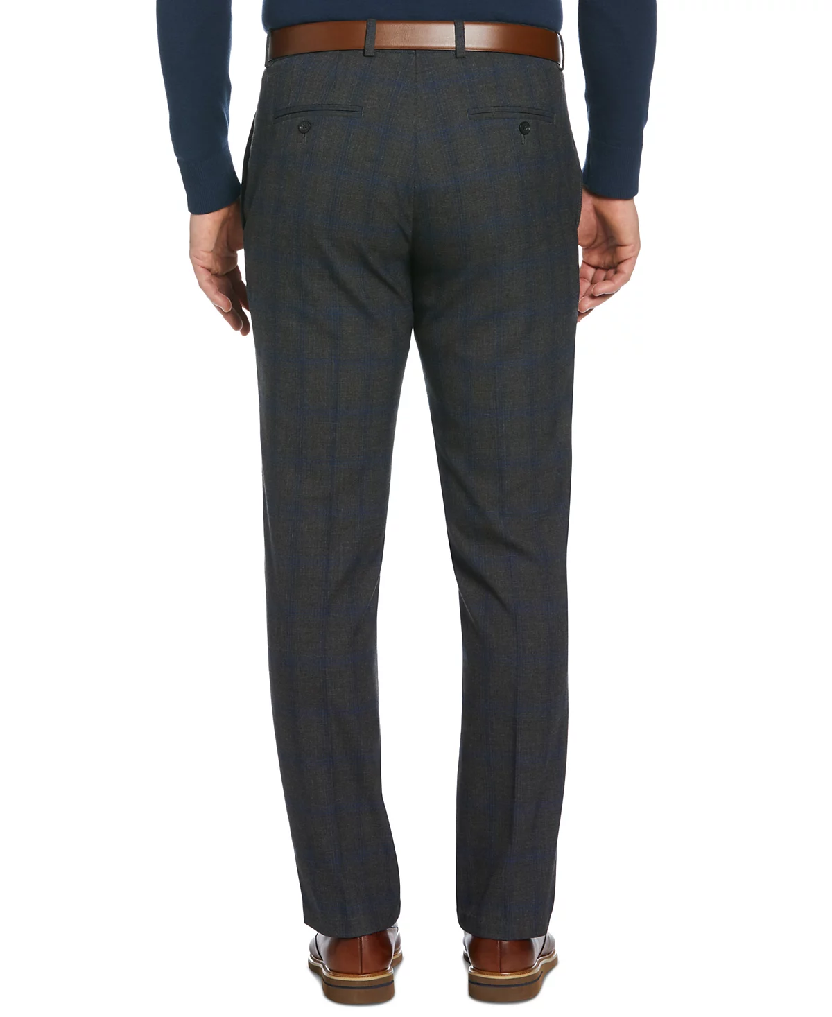 Perry Ellis Mens Shadow Plaid Stretch Suit Pants 6590₽