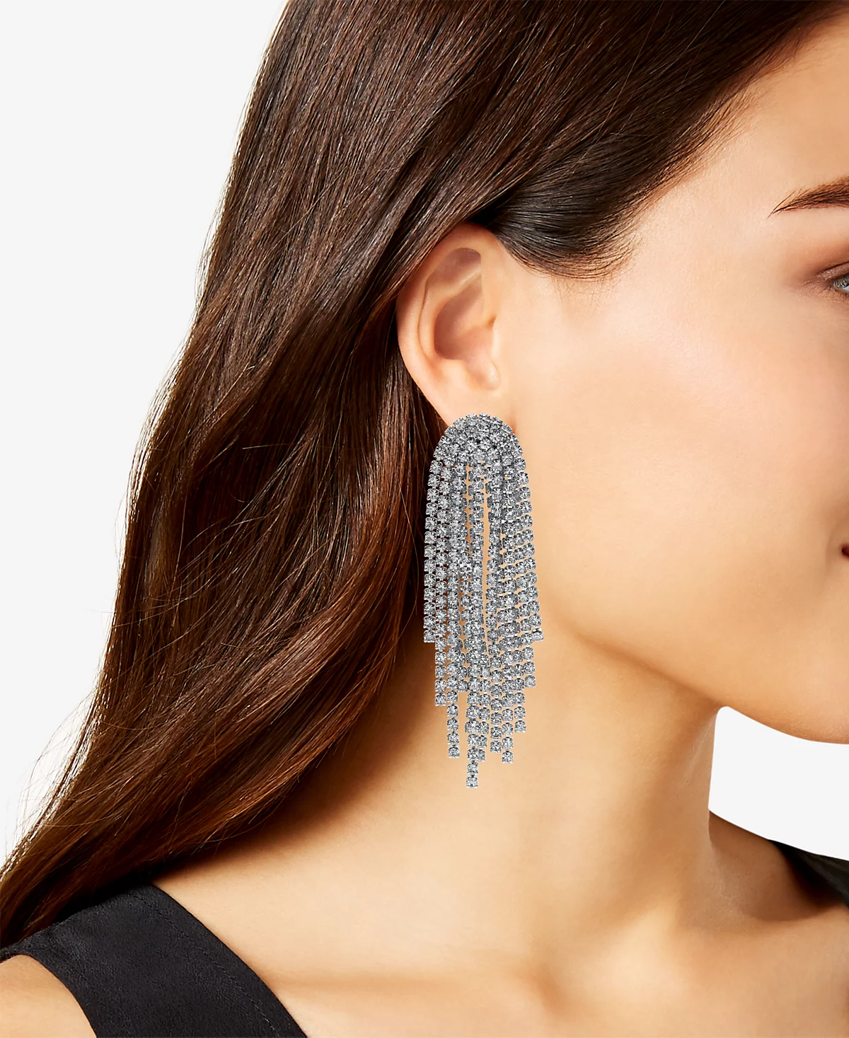 INC International Concepts Crystal Chain Chandelier Earrings Created for Macys 2090₽