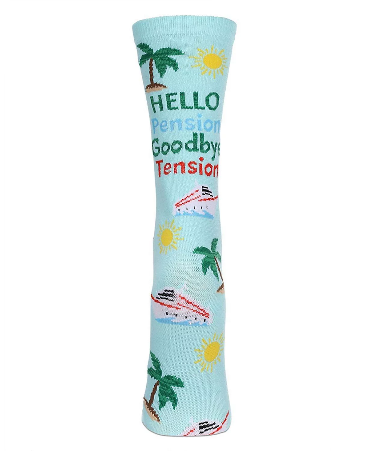 Goodbye Tension Hello Pension Greeting Card Crew Socks 2690₽