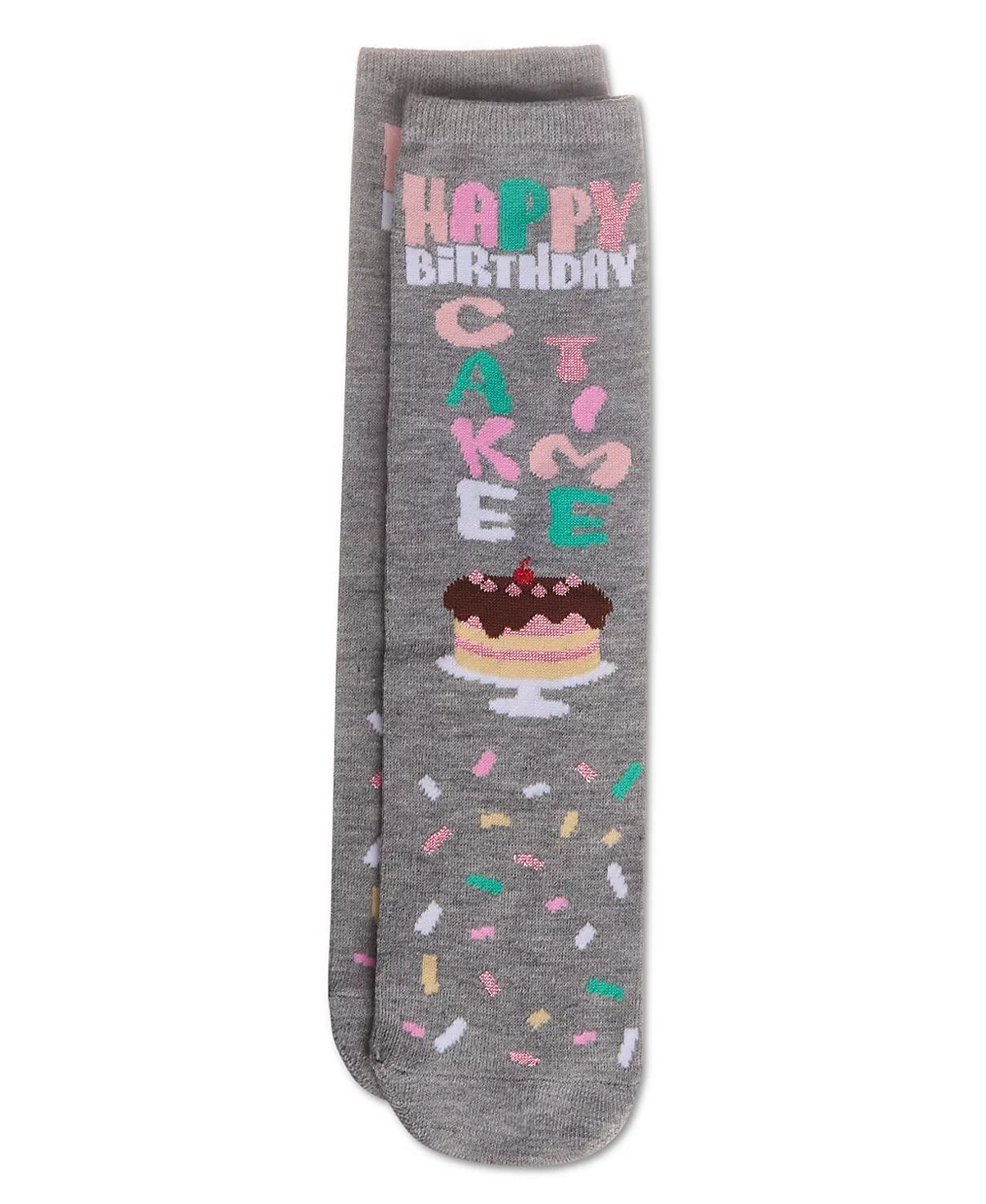 Happy Birthday Cake Time Greeting Card Crew Socks
