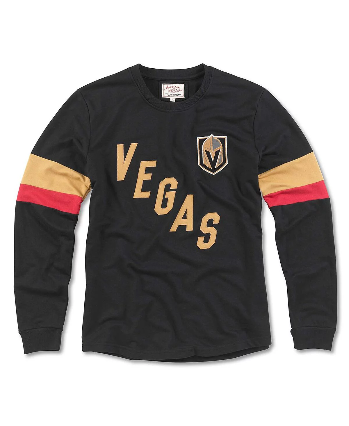 American Needle Mens Black Vegas Golden Knights Sudbury Long Sleeve T-Shirt 12890₽