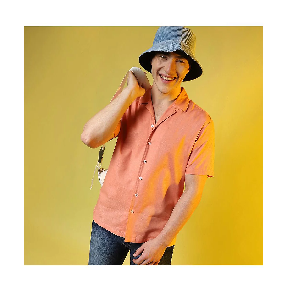 Mens Tangarine Orange Heathered Shirt 10390₽