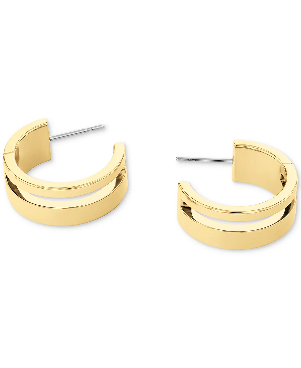 Calvin Klein Gold-Plated Stainless Steel Geometric Small C-Hoop Earrings 078 13290₽