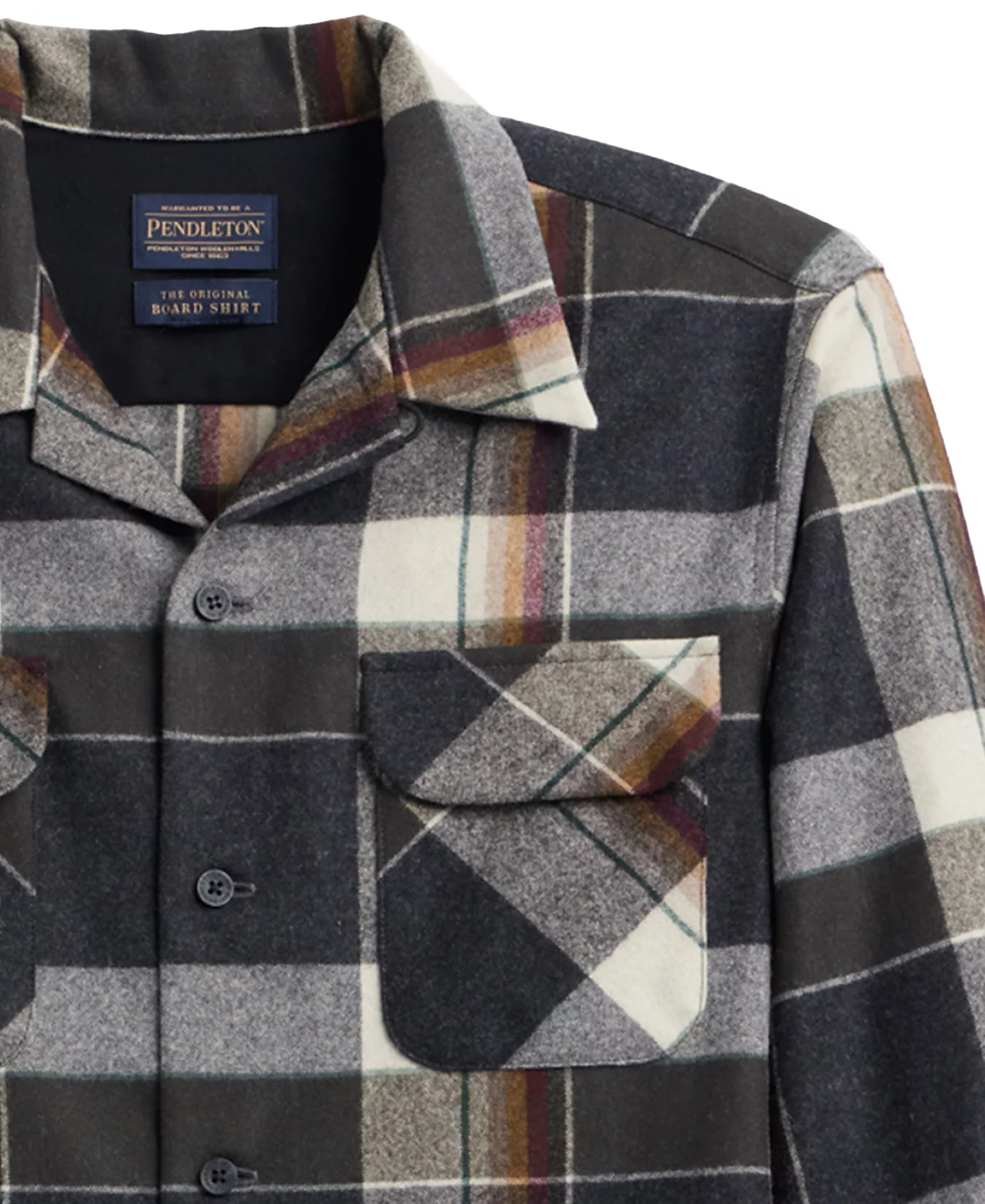 Pendleton Mens Long Sleeve Wool Board Shirt 34090₽