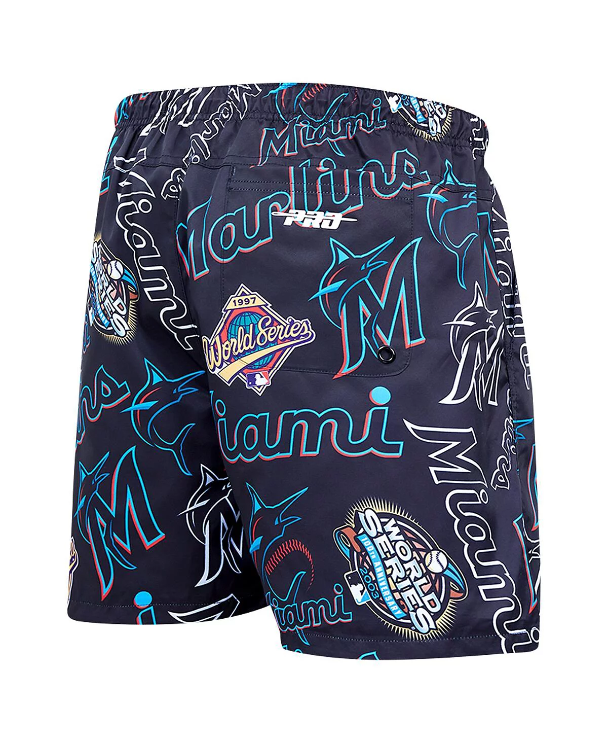 Pro Standard Mens Black Miami Marlins Toss Logo Woven Shorts 14290₽