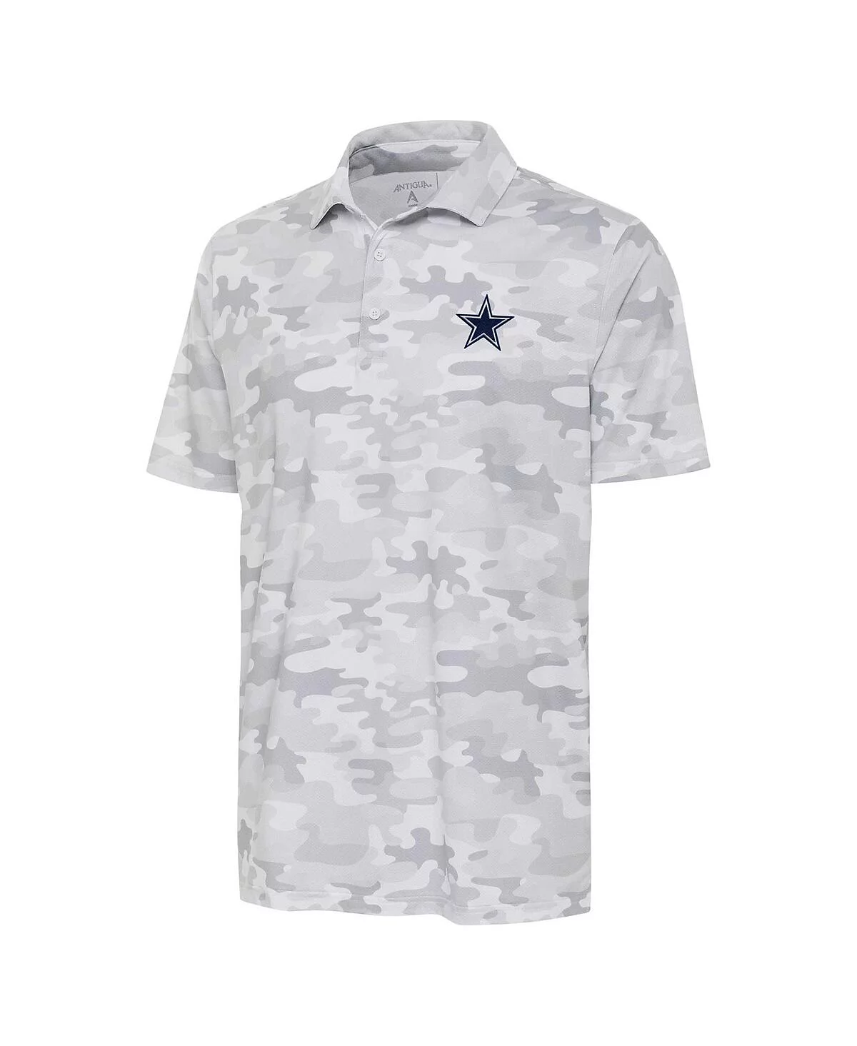 Antigua Mens White Dallas Cowboys Collide Tonal Star Polo 12190₽