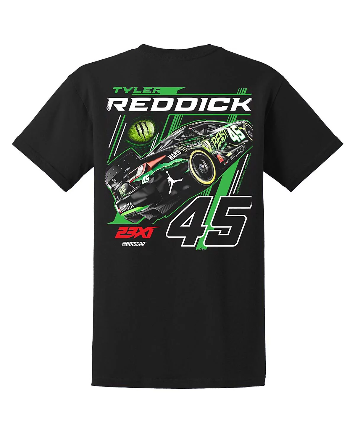 23Xi Racing Men's Black Tyler Reddick Beast Car T-Shirt