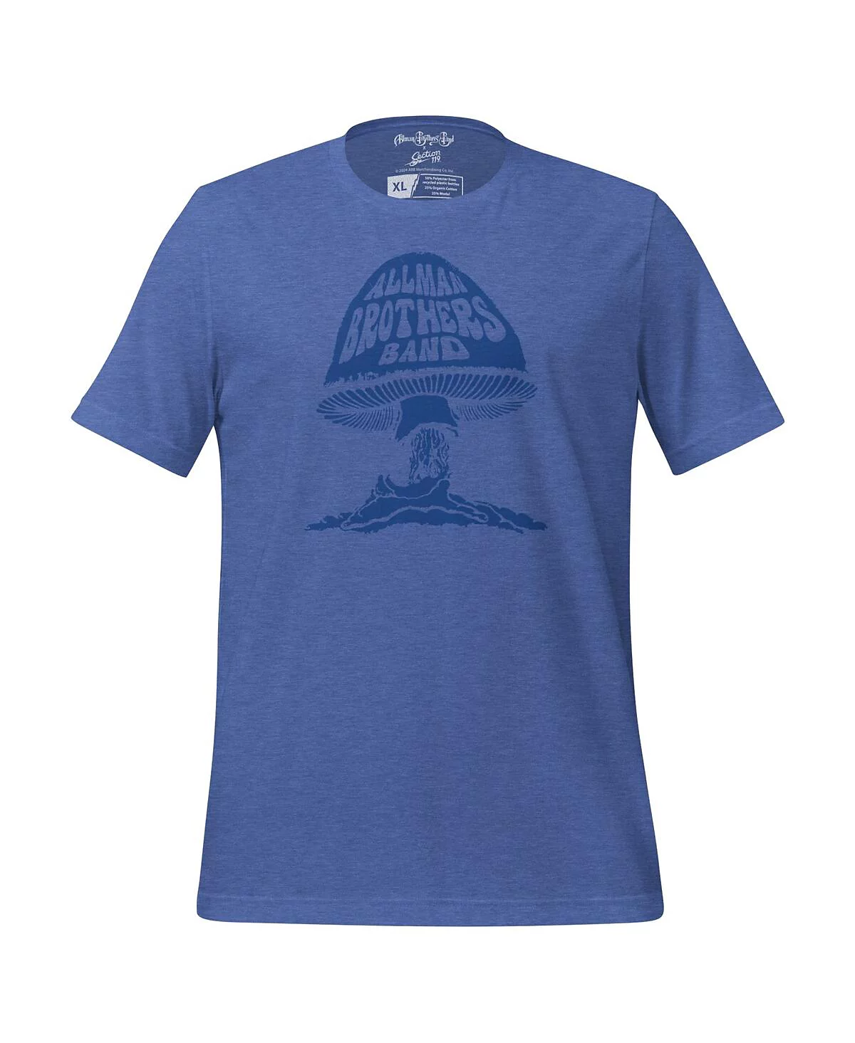 Section 119 Mens and Womens Blue The Allman Brothers Band Logo Tri-Blend T-Shirt 8590₽