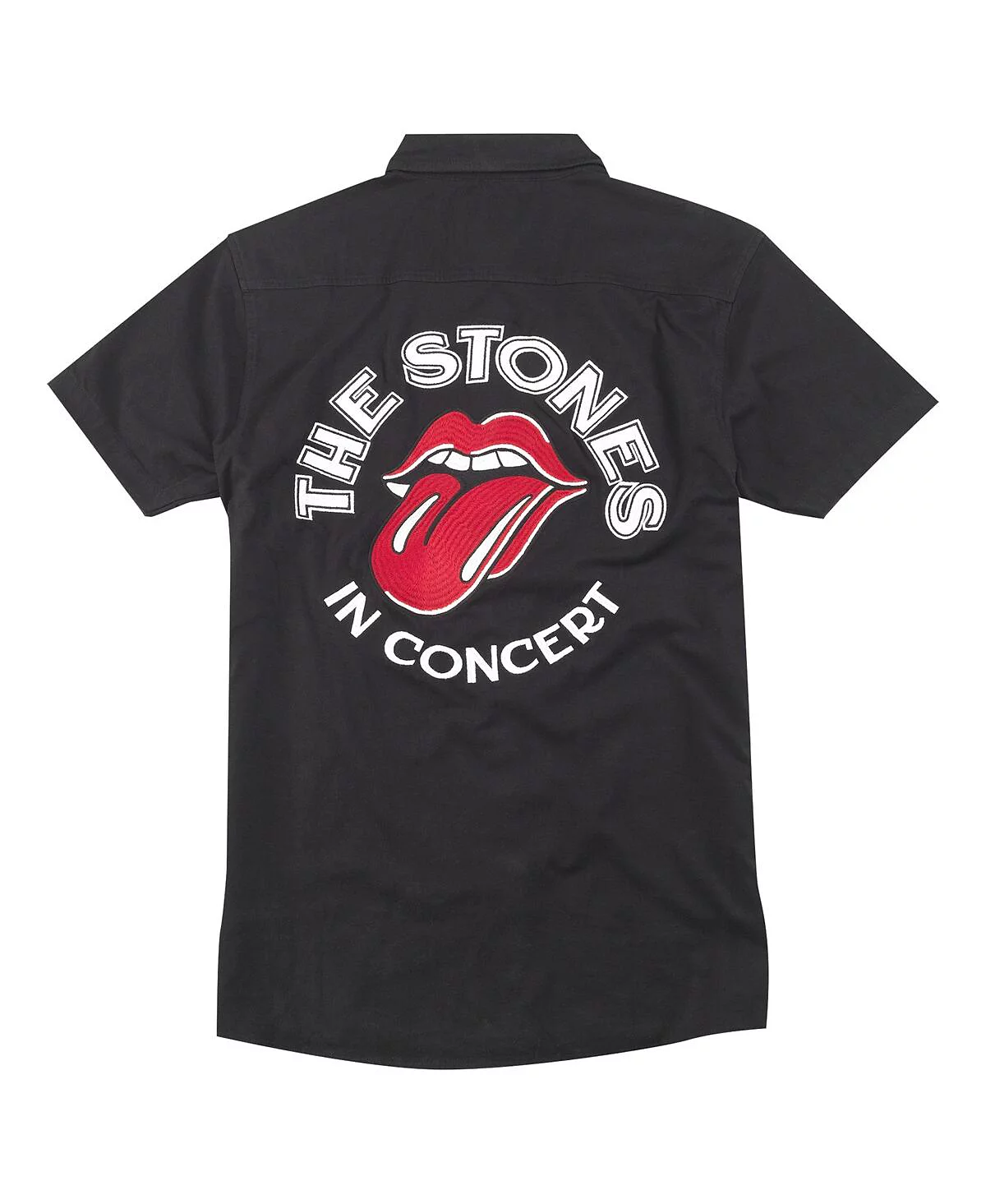 American Needle Mens Black Rolling Stones Brew Master Button-Up Shirt 14290₽