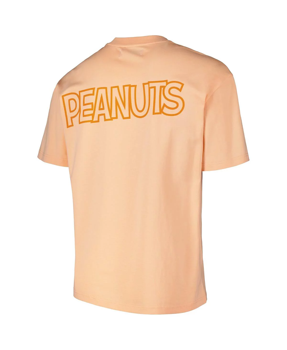Freeze Max Men's Orange Peanuts Charlie Brown Ice Scream Loose Fit T-Shirt