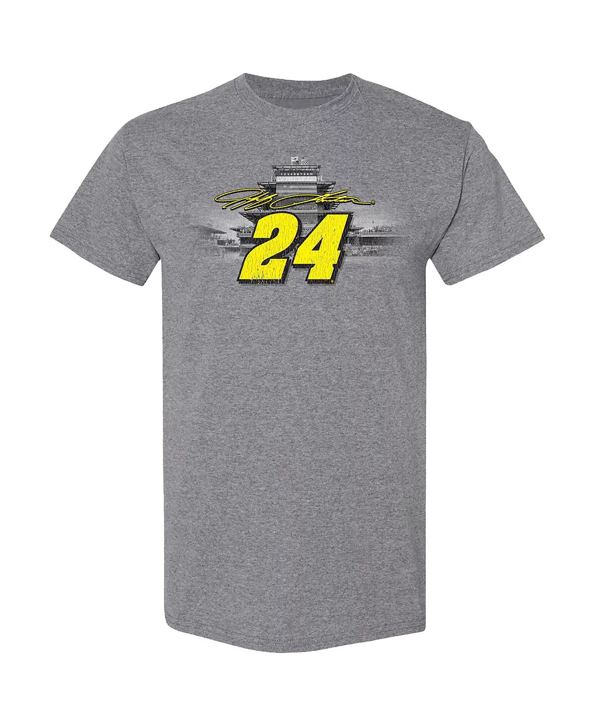 Hendrick Motorsports Team Collection Men's Heather Charcoal Jeff Gordon 1994 Indy Brickyard 400 Winner T-Shirt