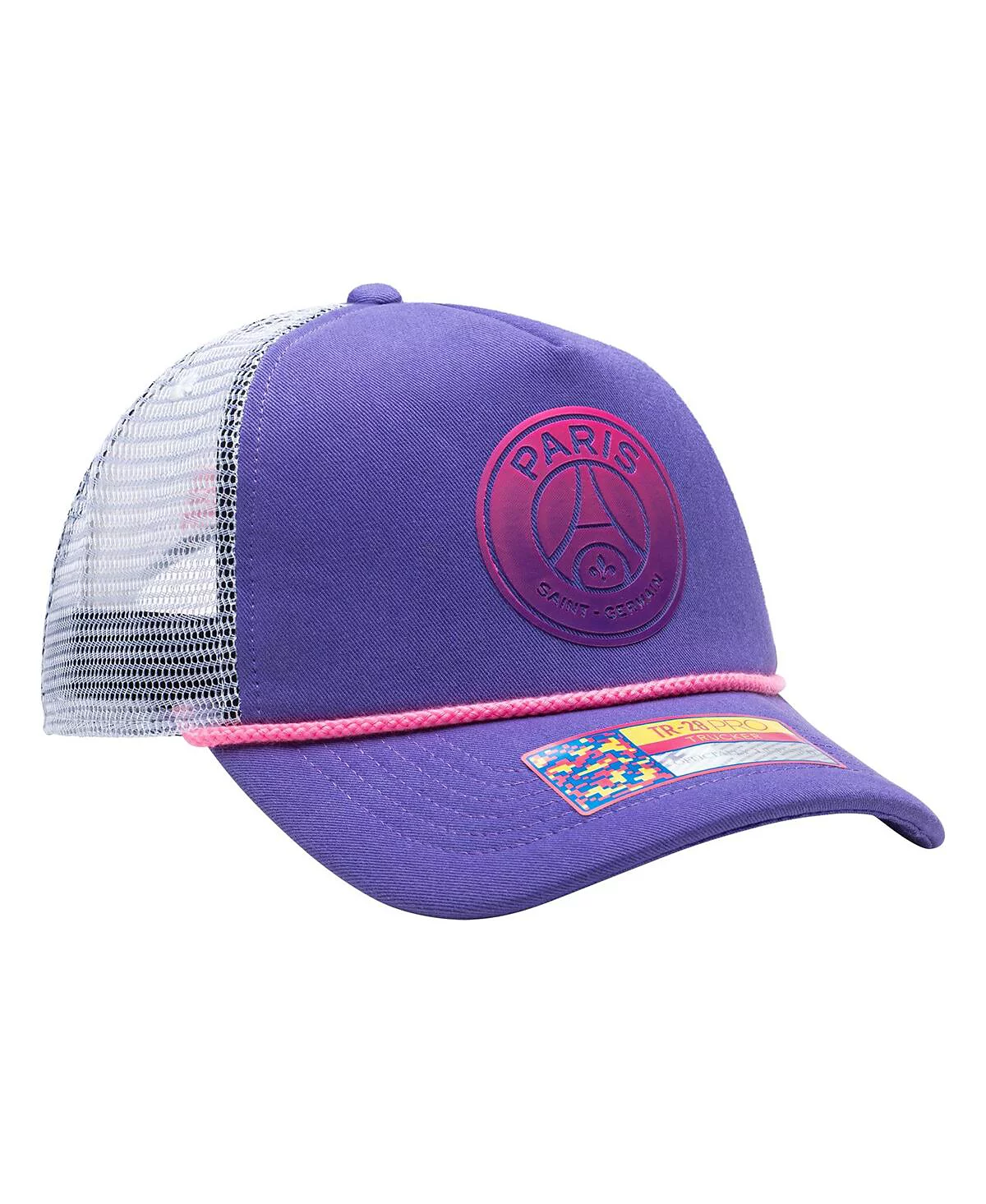 Fan Ink Purple Mens and Womens Paris Saint-Germain Serve Trucker Adjustable Hat 7590₽