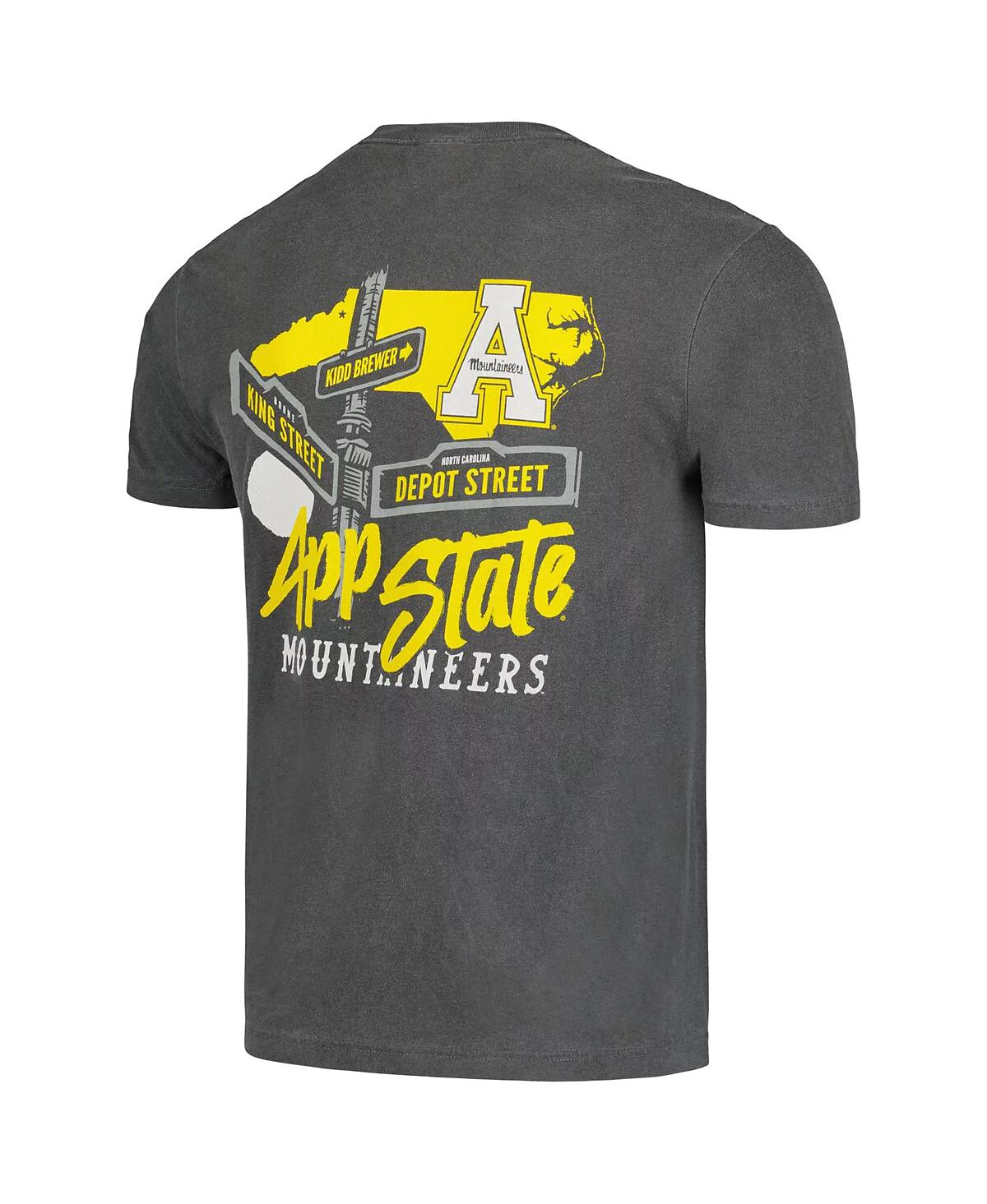 Image One Mens Graphite Appalachian State Mountaineers Hyperlocal Comfort Colors T-Shirt 6690₽