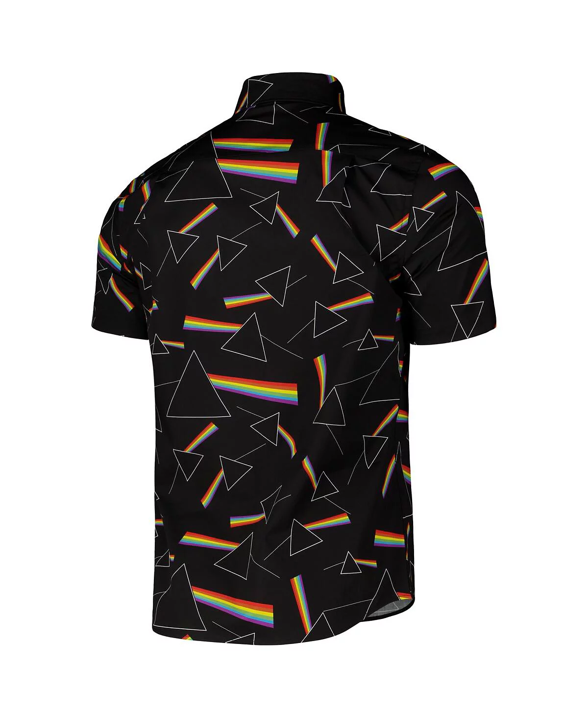 Section 119 Men's Black Pink Floyd Dark Side of The Moon Button-Down Shirt