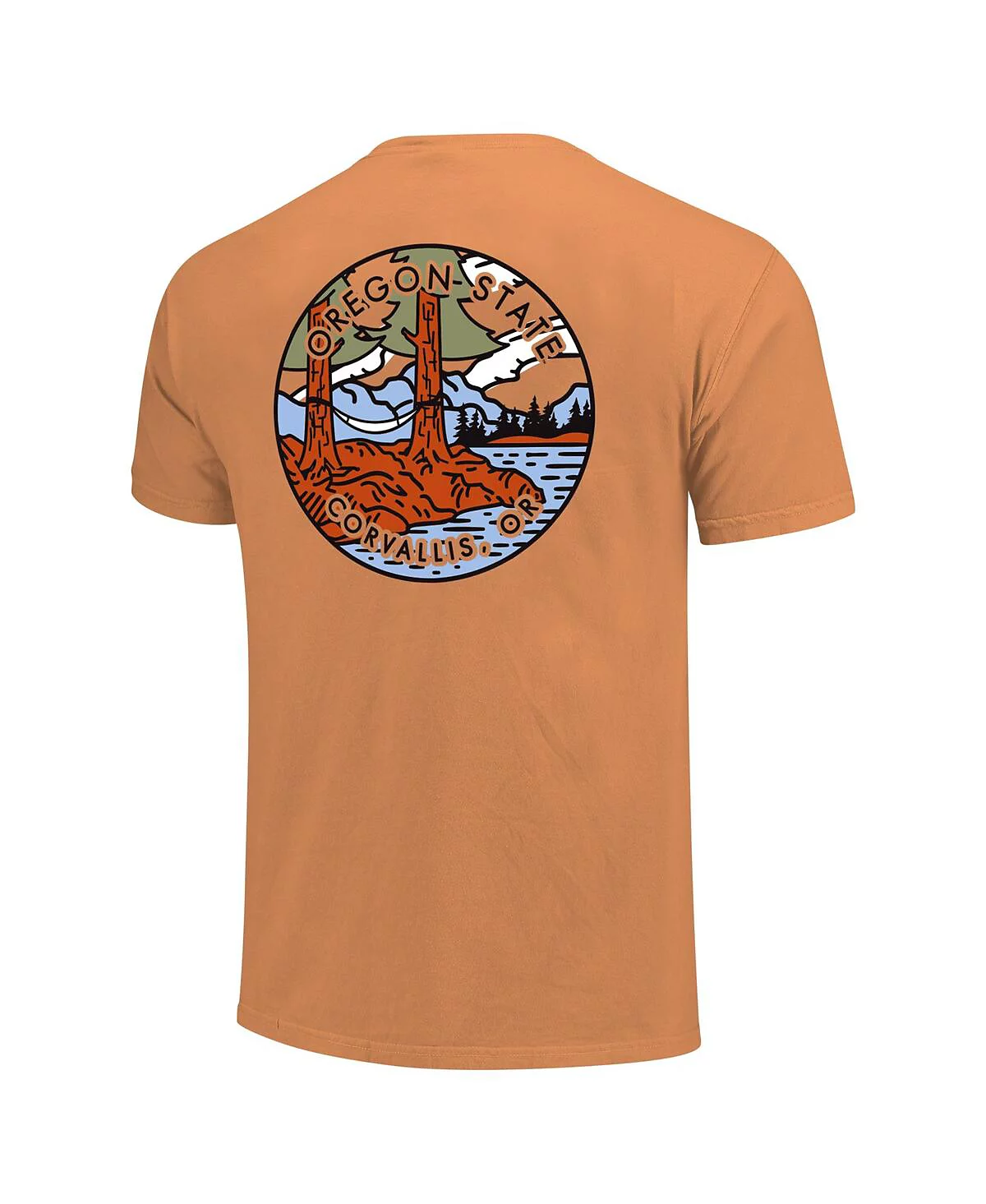 Image One Men's and Women's Orange Oregon State Beavers Scenic Comfort Colors T-Shirt