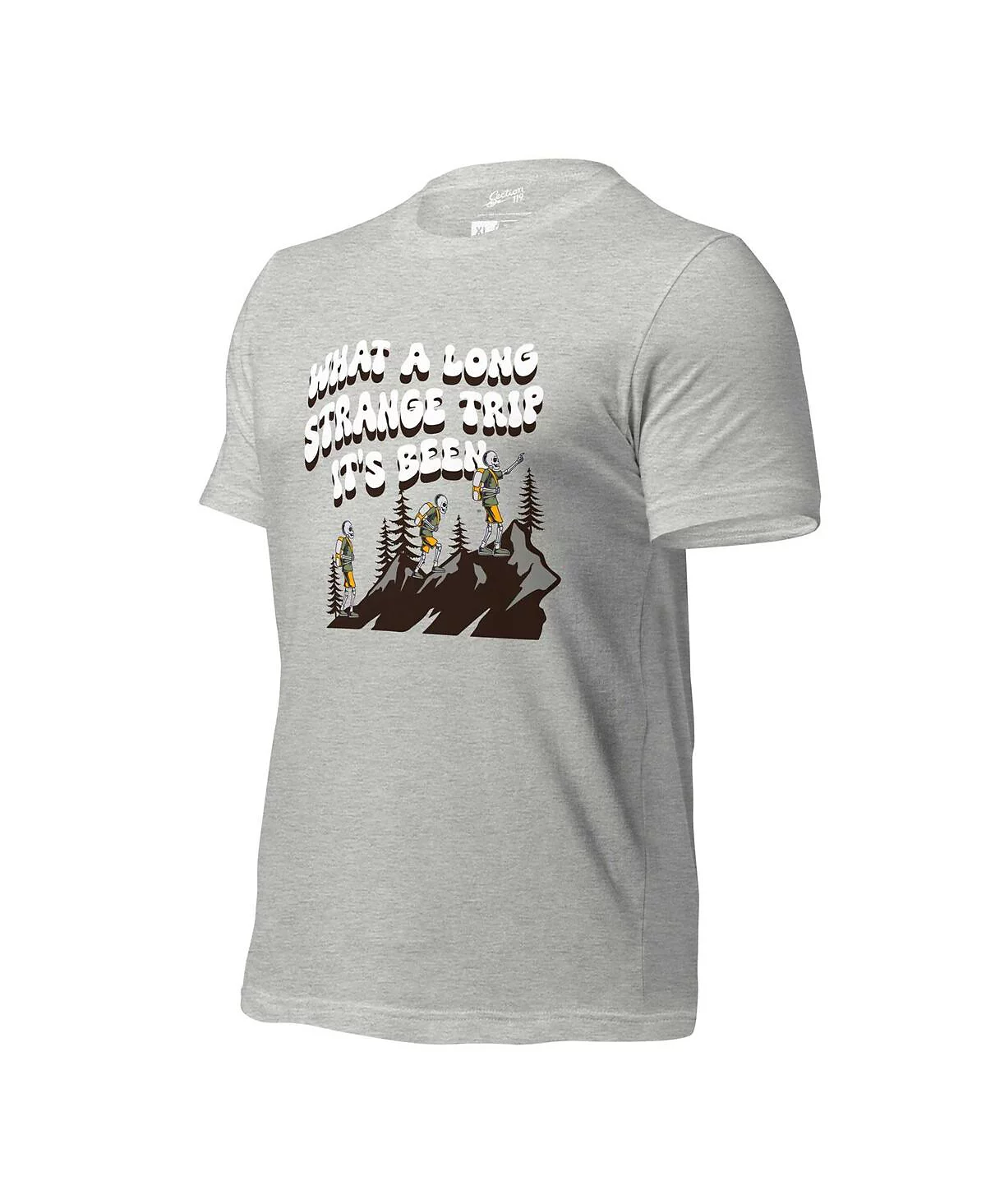 Section 119 Men's and Women's Gray the Grateful Dead What A Long Strange Trip it Has Been T-Shirt