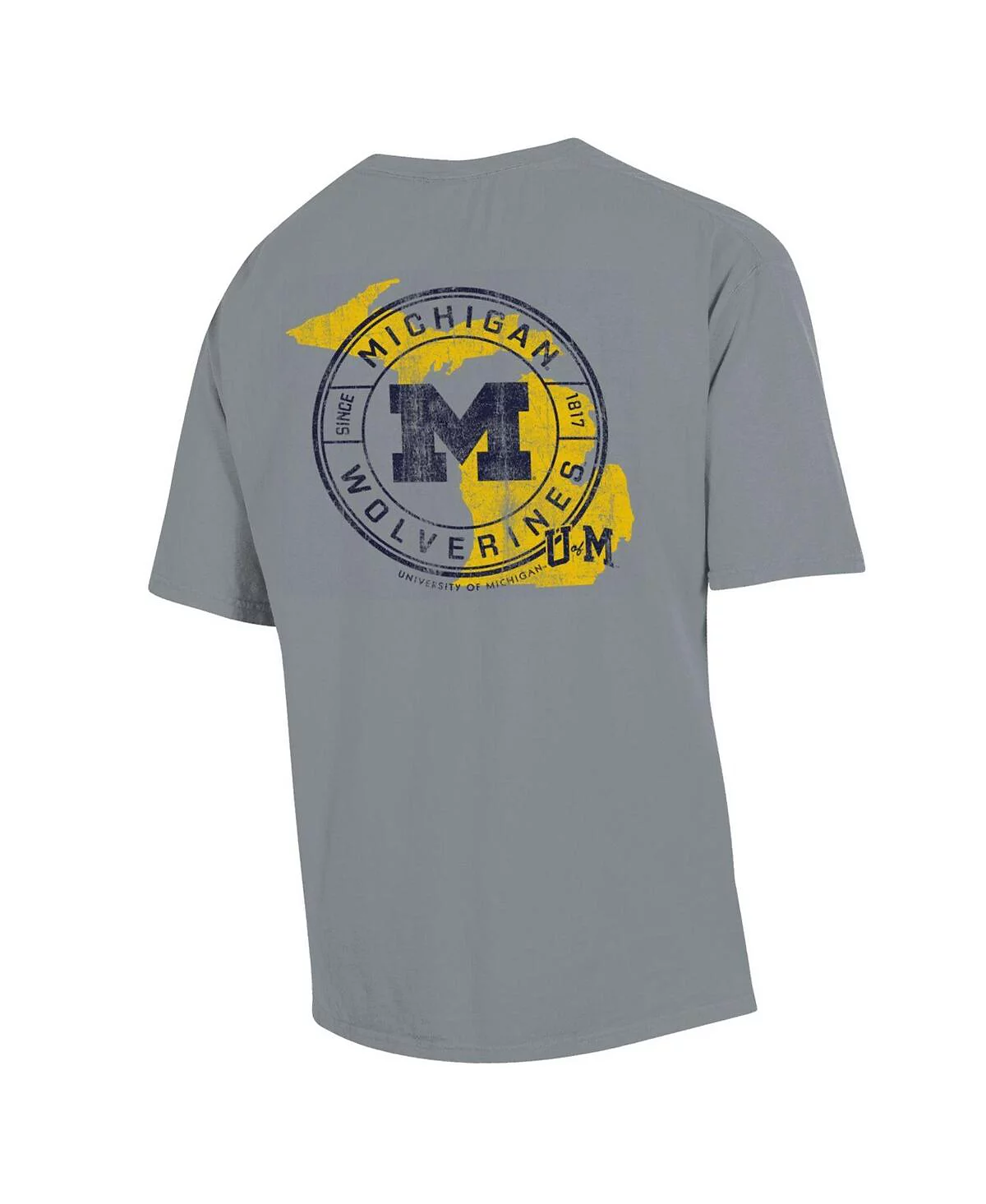 Comfortwash Men's Graphite Michigan Wolverines STATEment T-Shirt