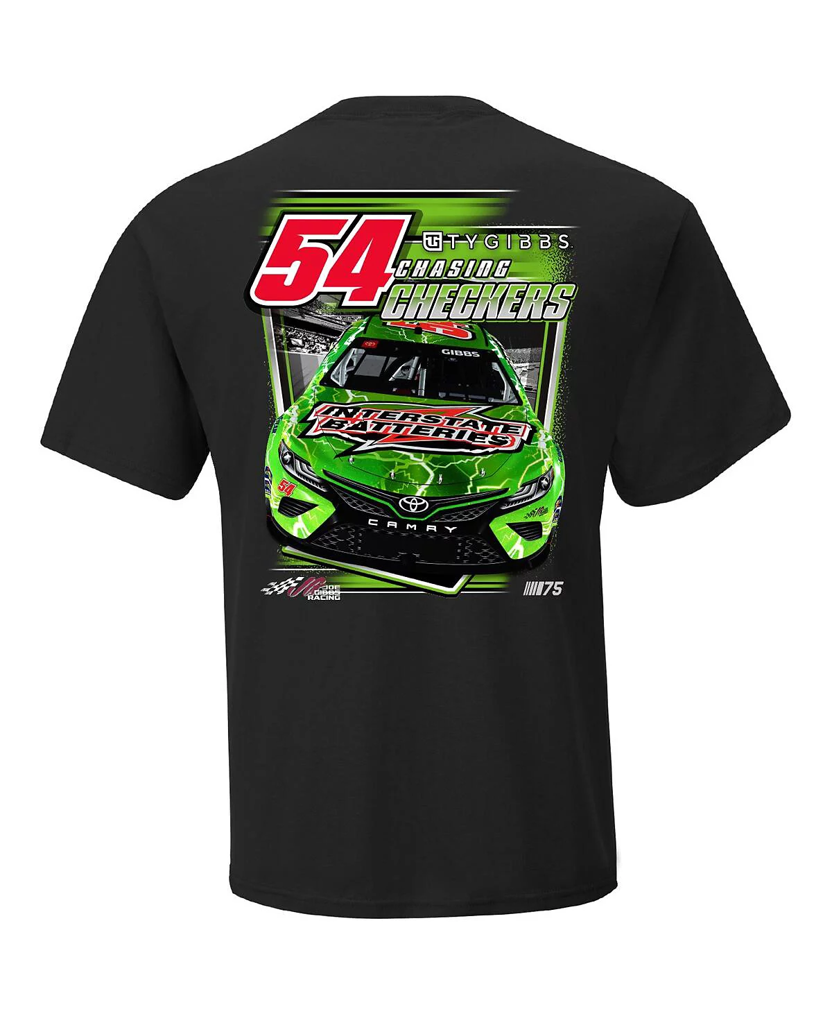 Joe Gibbs Racing Team Collection Men's Black Ty Gibbs Interstate Batteries Dominator T-Shirt
